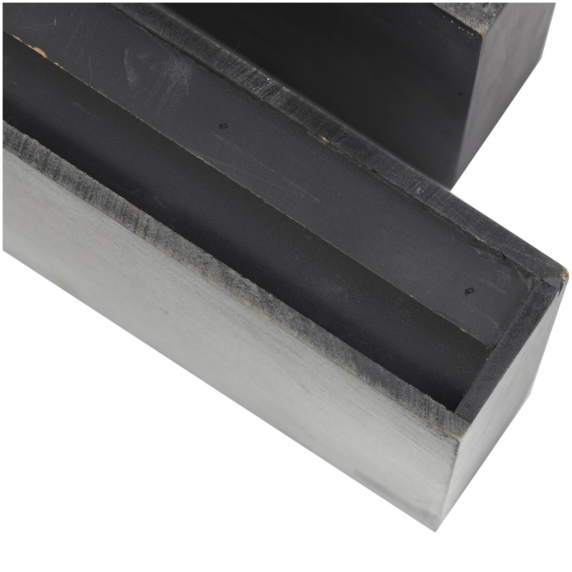 CosmoLiving by Cosmopolitan Set of 3 Black Wood 3 Shelves Room Wall Shelf