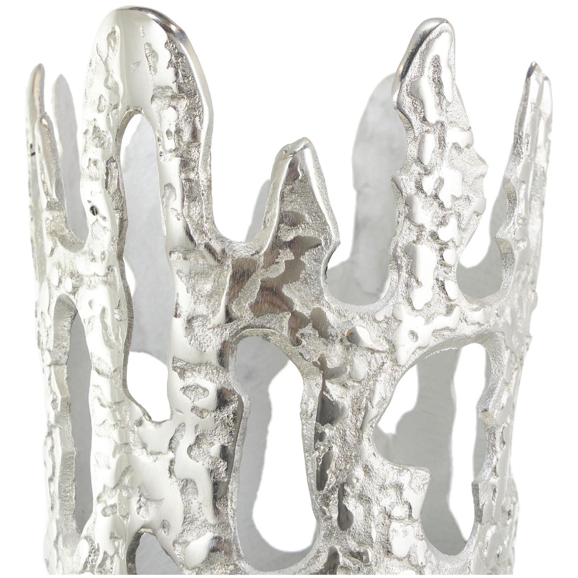 Abstract Aluminum Metal Drip Decorative Vase with Melting Designed Body