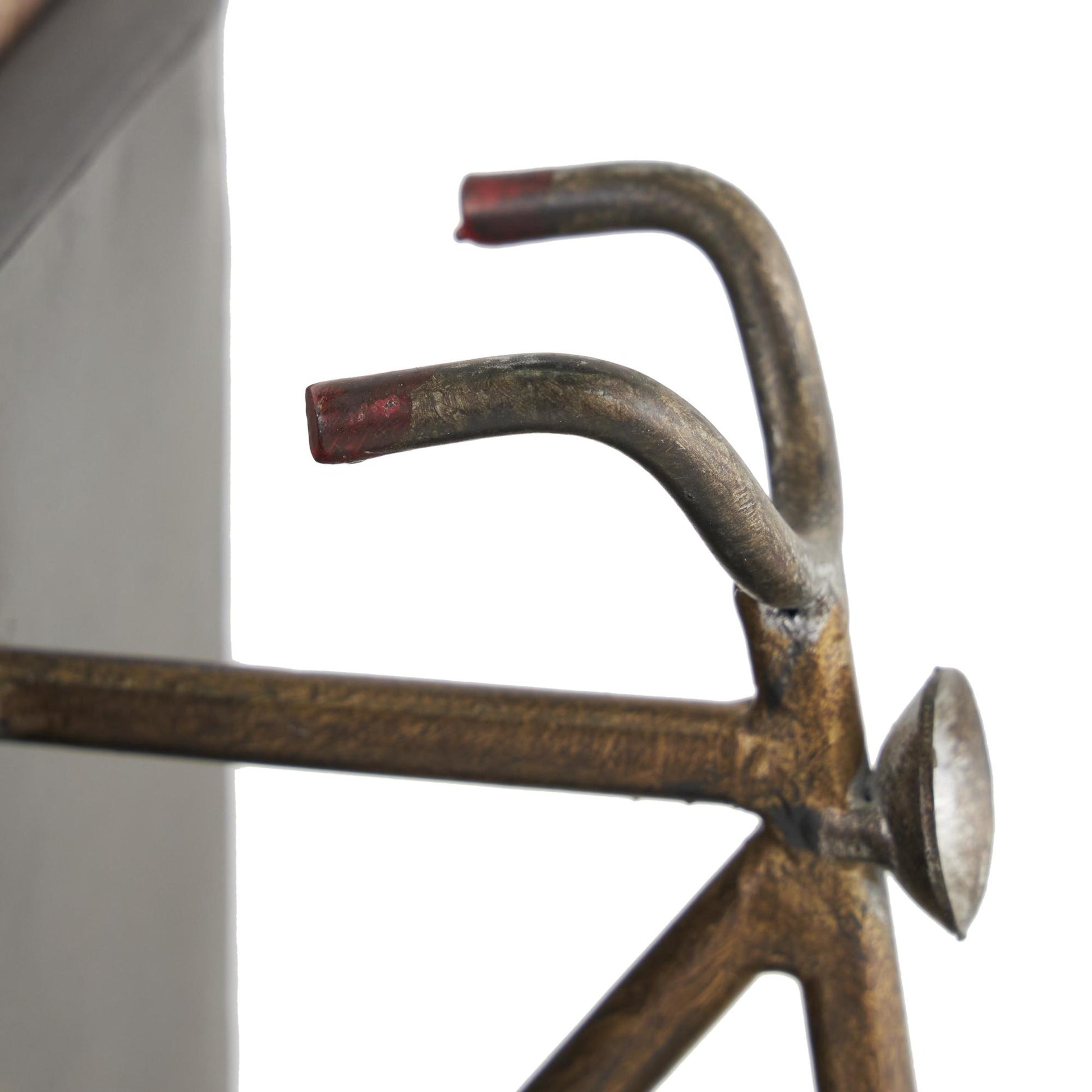 Set of 2 Bike Black Metal Weathered Decorative Bookends