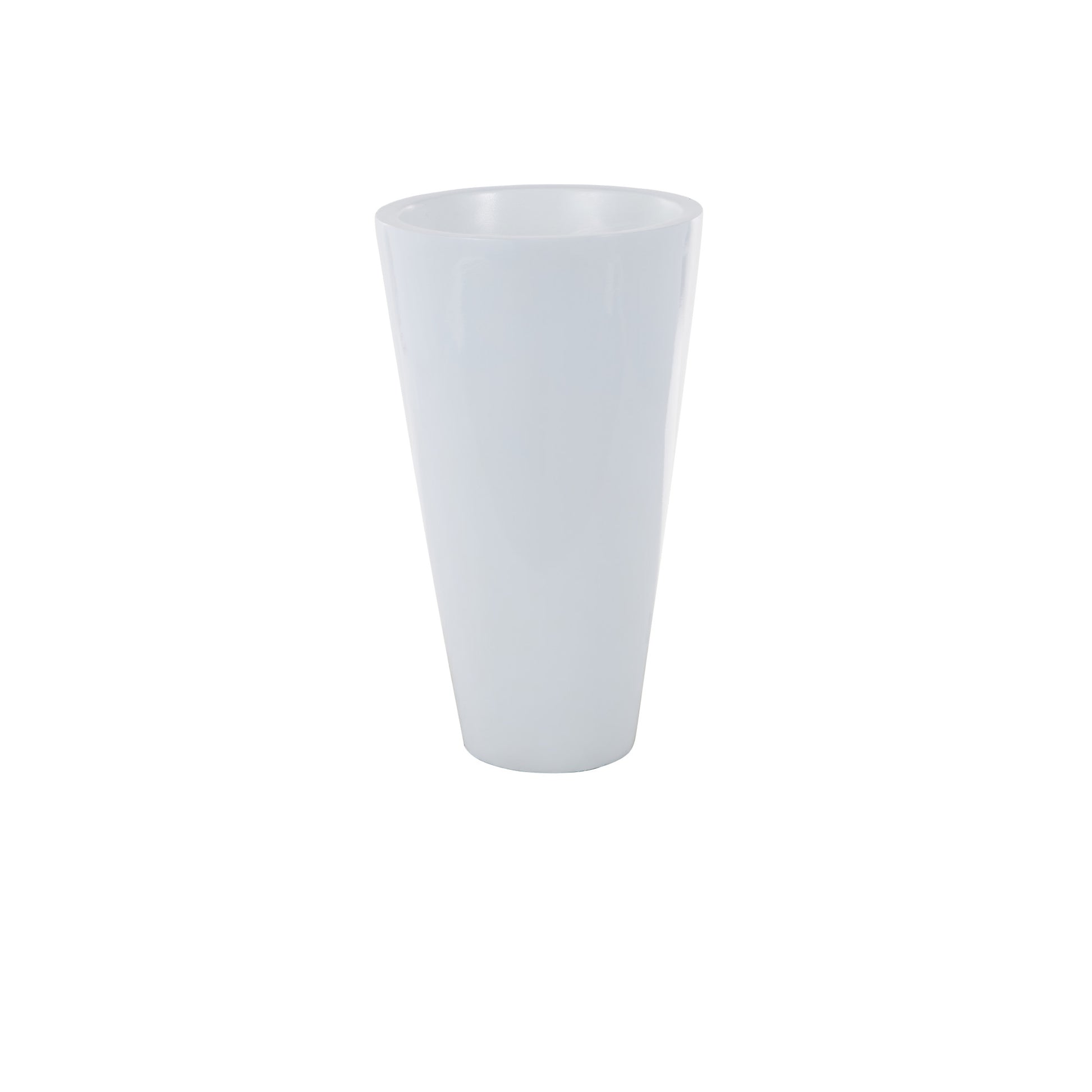 White Fiberglass Minimalistic Decorative Vase