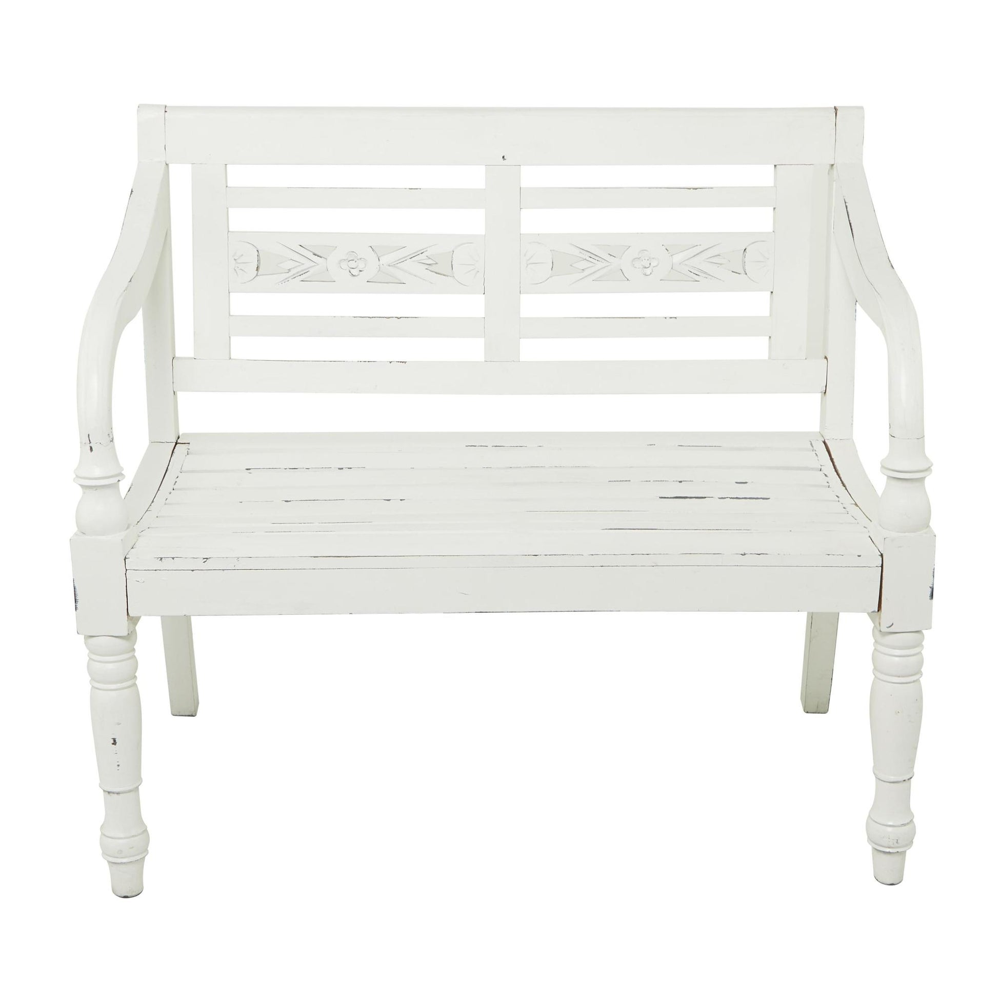 White Wood Home Bench