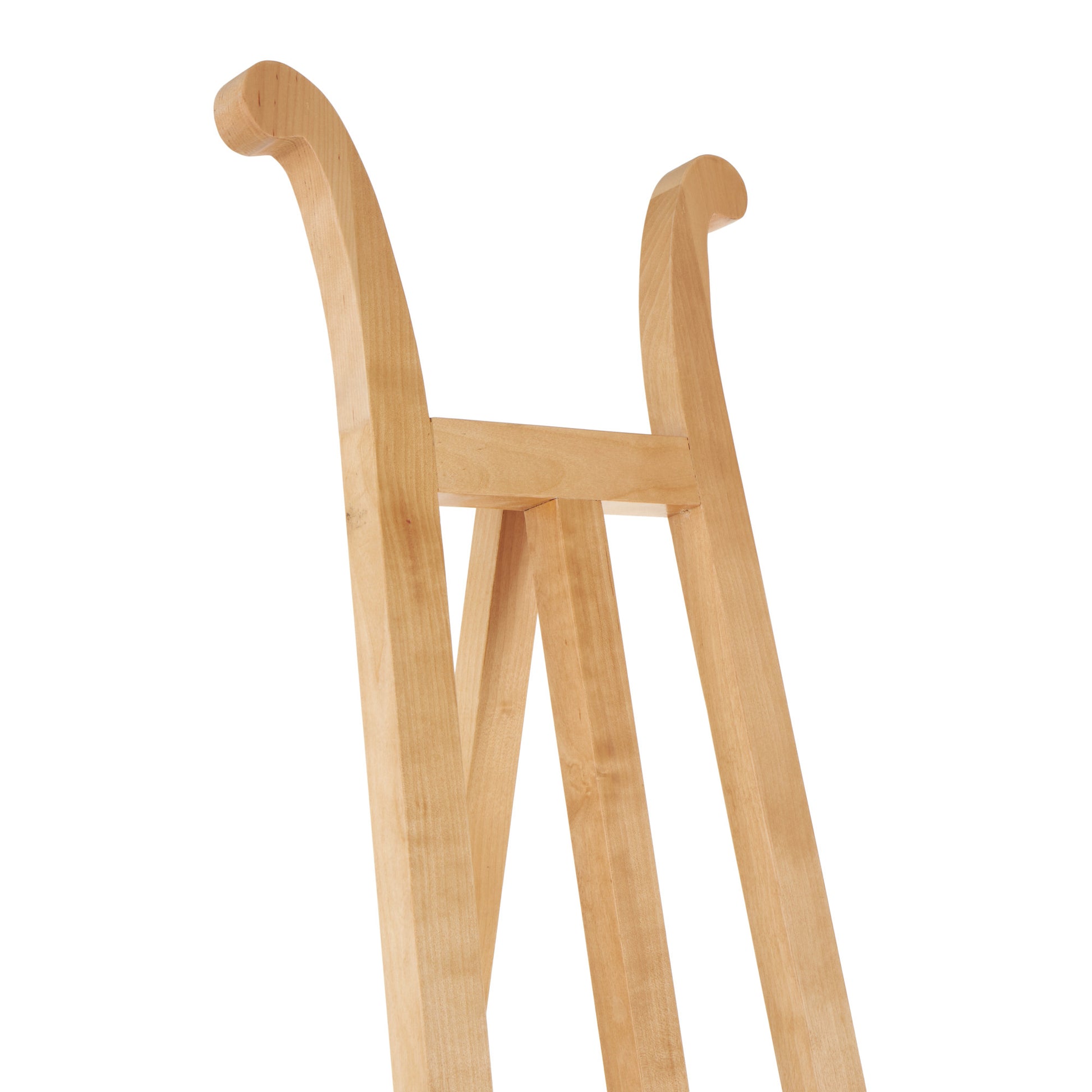 Light Brown Wood Handmade Tall Floor Display Easel with Foldable Stand