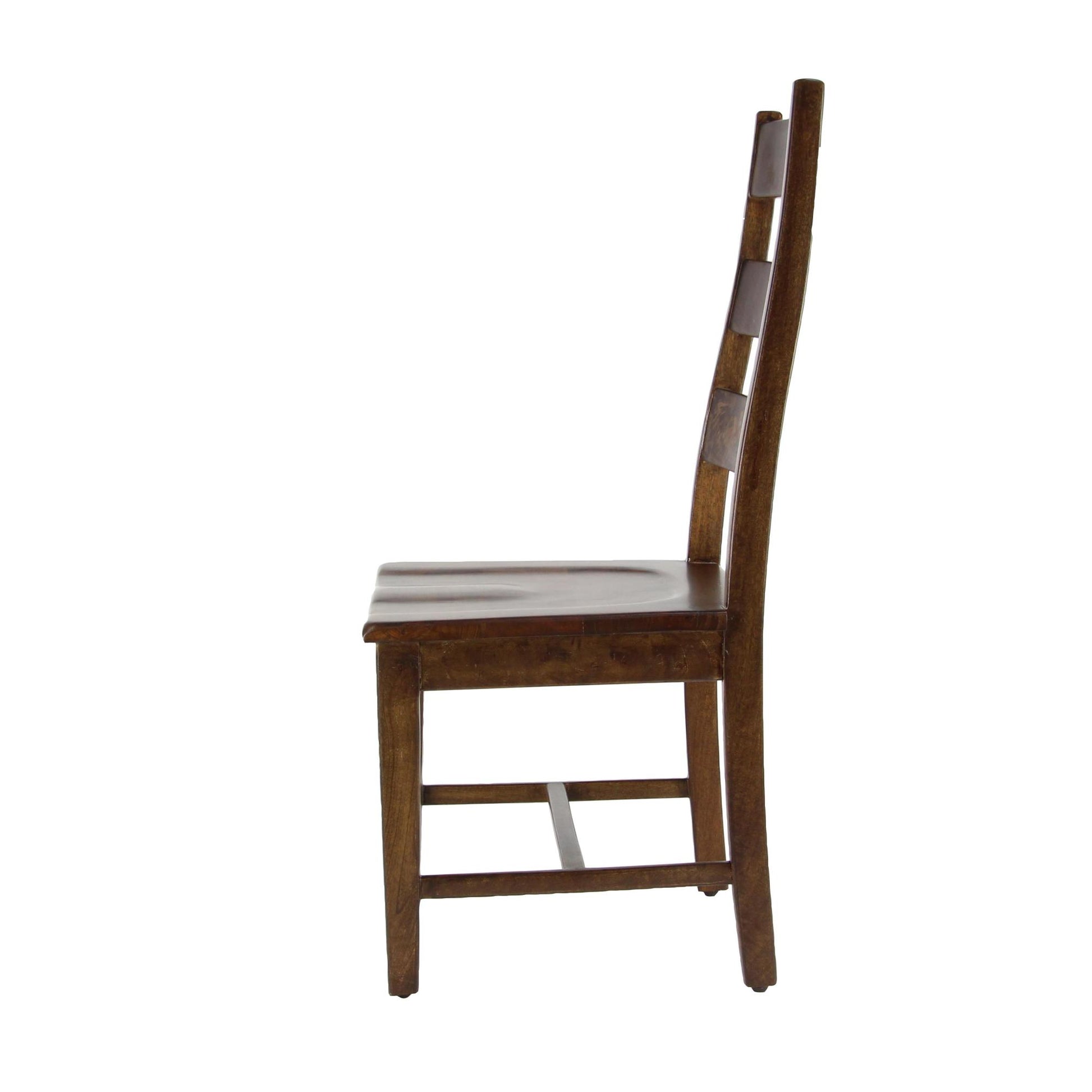Brown Mango Wood Ladder Back Kitchen Dining Chair