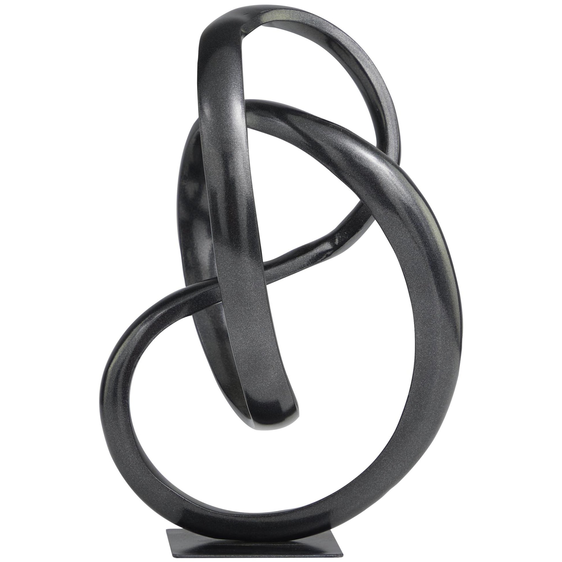 Abstract Dark Gray Aluminum Metal Decorative Sculpture