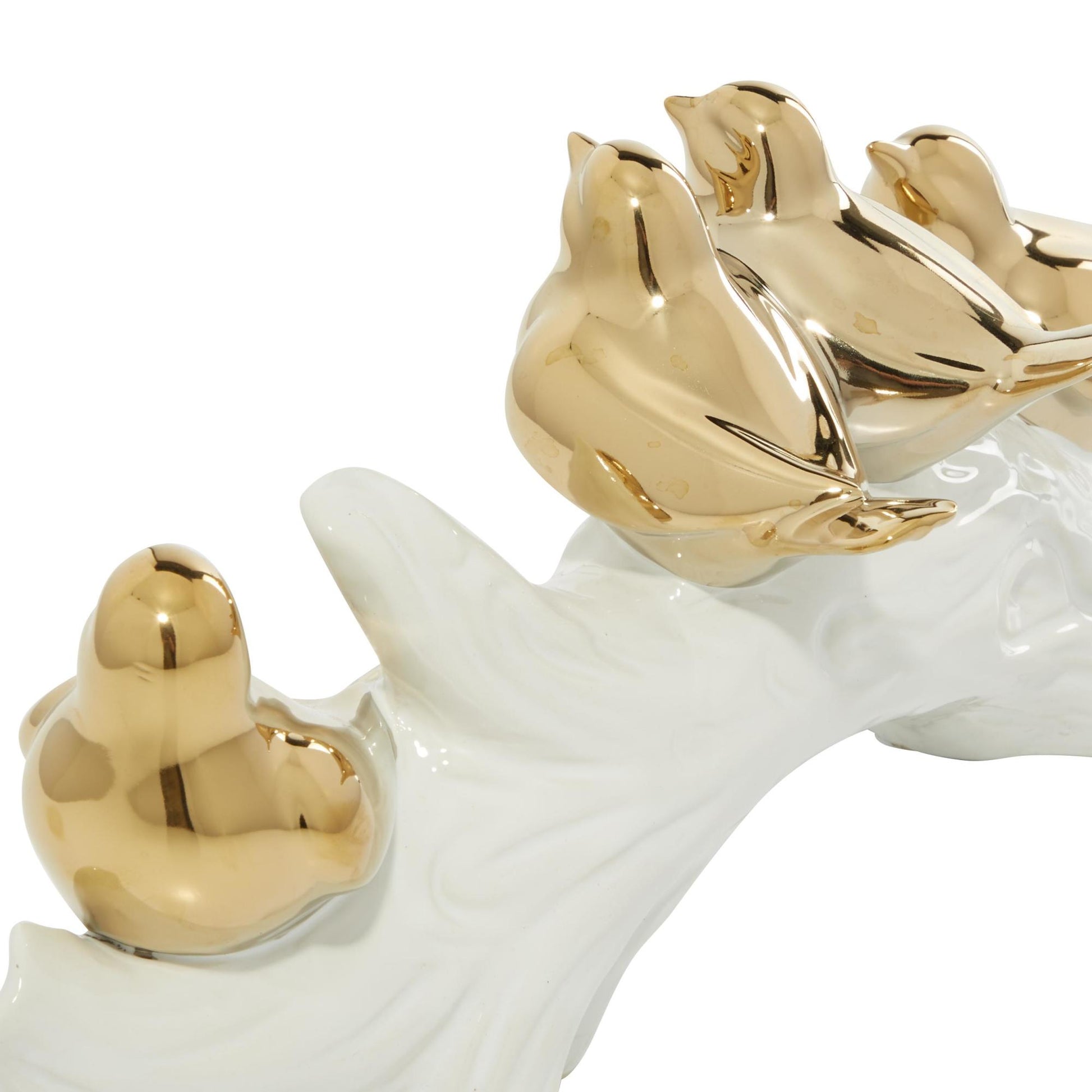 Bird Gold Porcelain Ceramic Decorative Sculpture