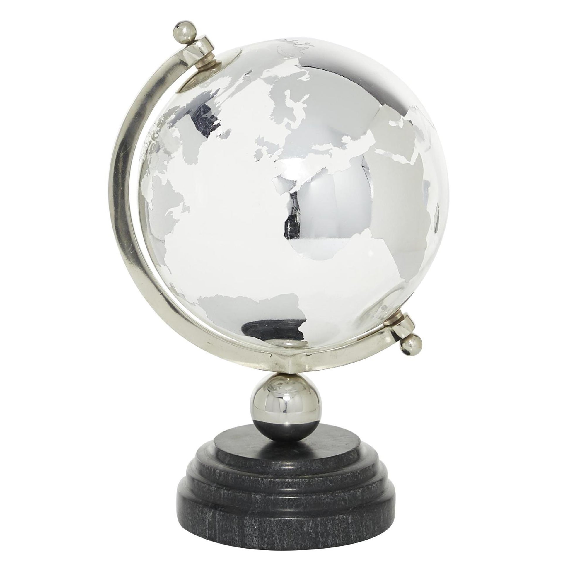 Marble Educational/Geographic Earth Globe with Marble Base and Tiered Base