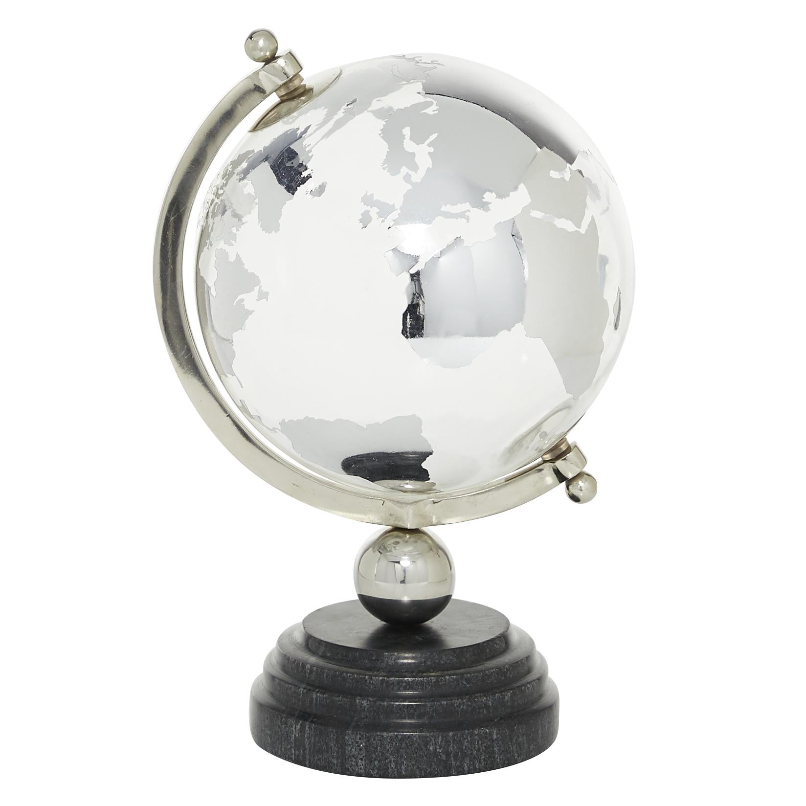 Marble Educational/Geographic Earth Globe with Marble Base and Tiered Base