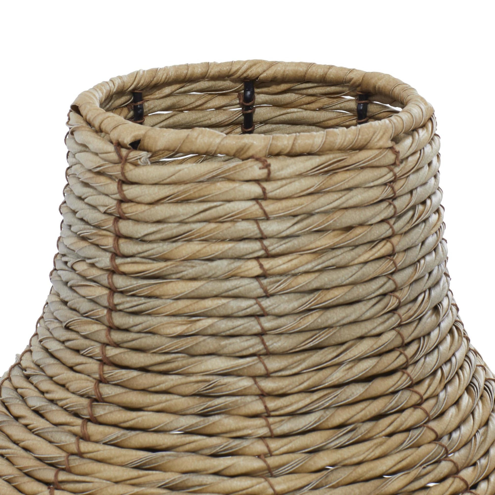 Brown Faux Seagrass Handmade Tall Woven Floor Decorative Vase