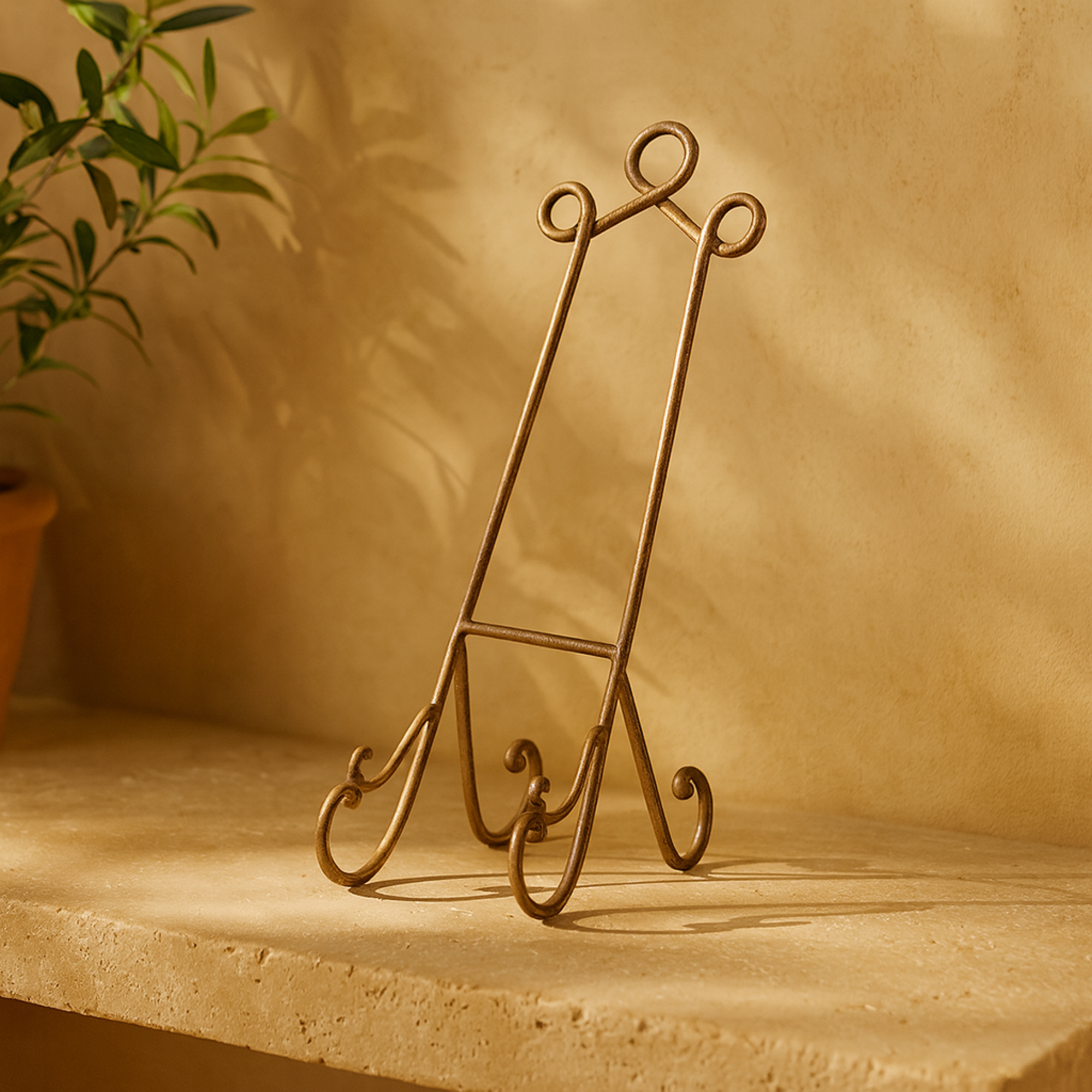 Metal Scroll Display Easel 7" x 10" x 19"