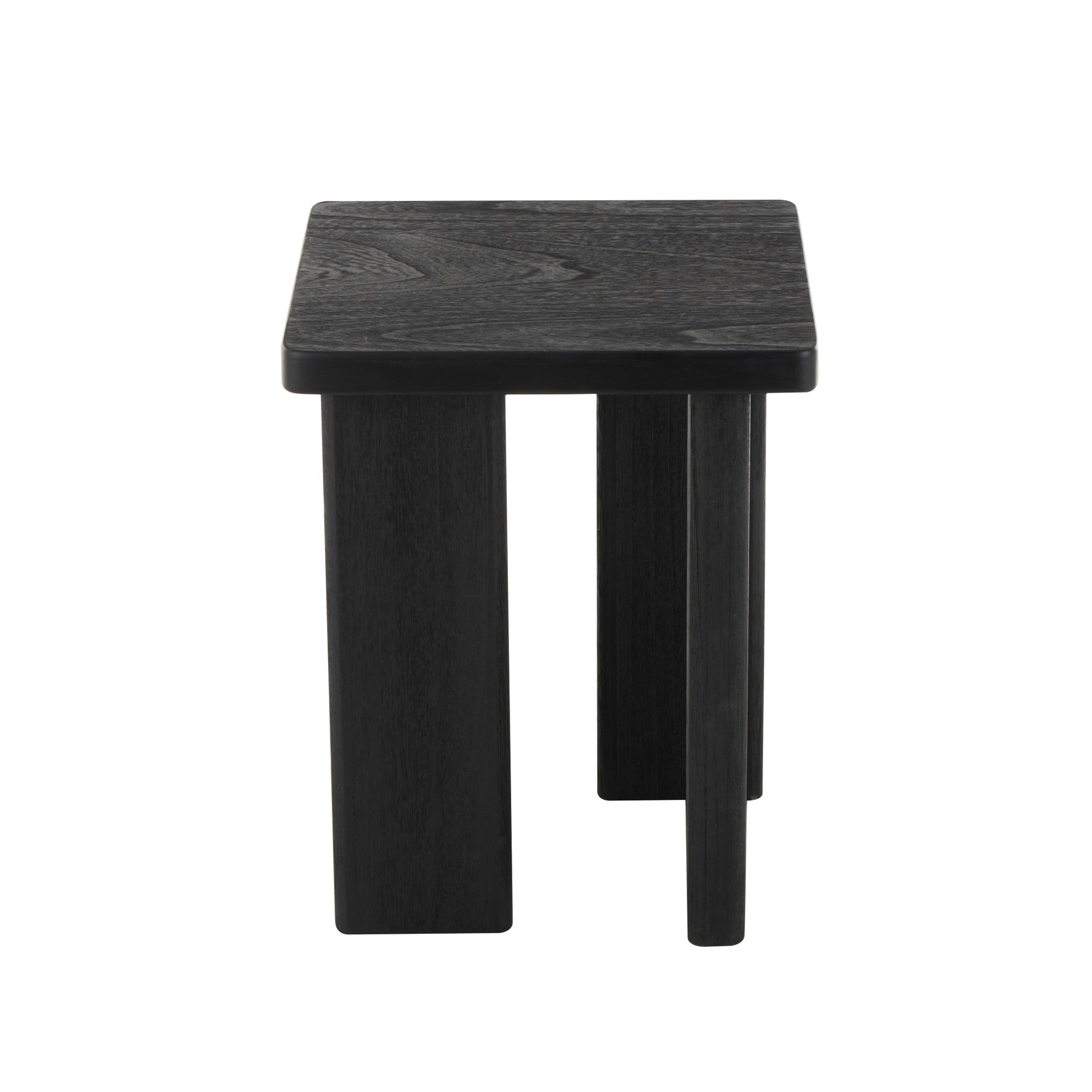 Black Wood Handmade Heart Inspired Side End Accent Table