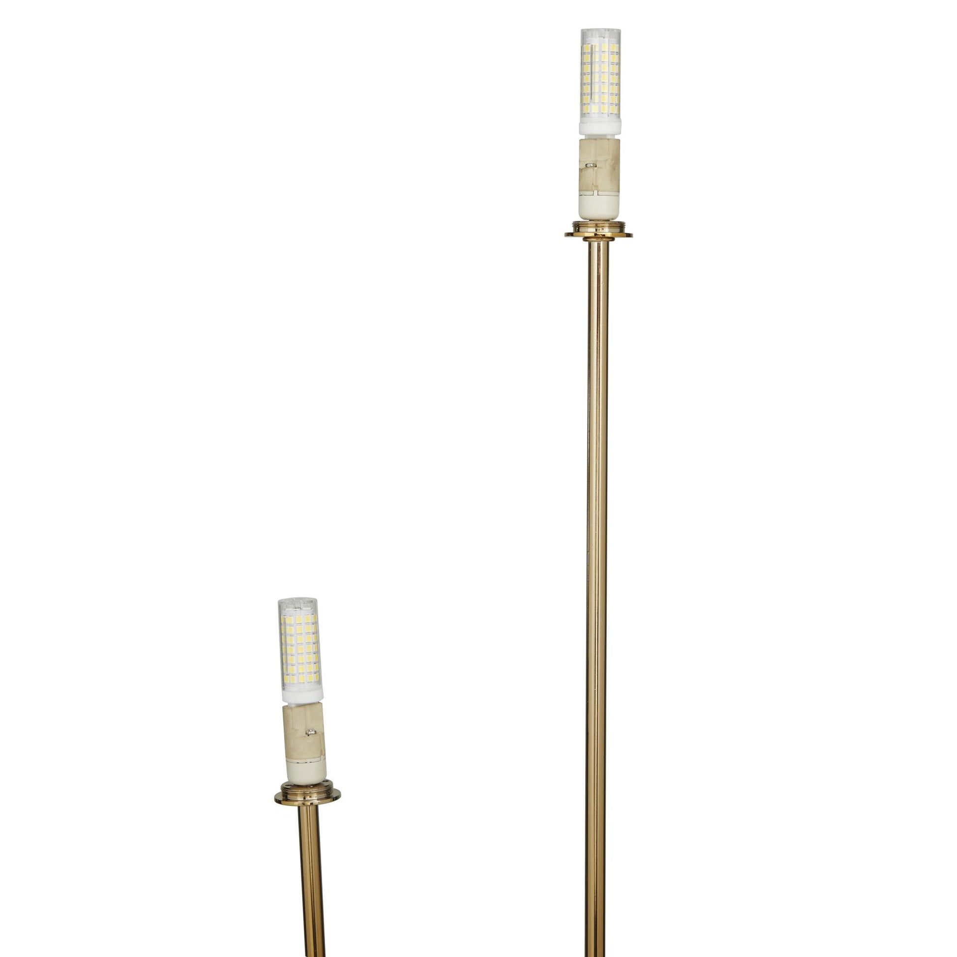 Gold Metal Curved Orb 2 Light Room Table Lamp with White Glass Shades and Marble Base
