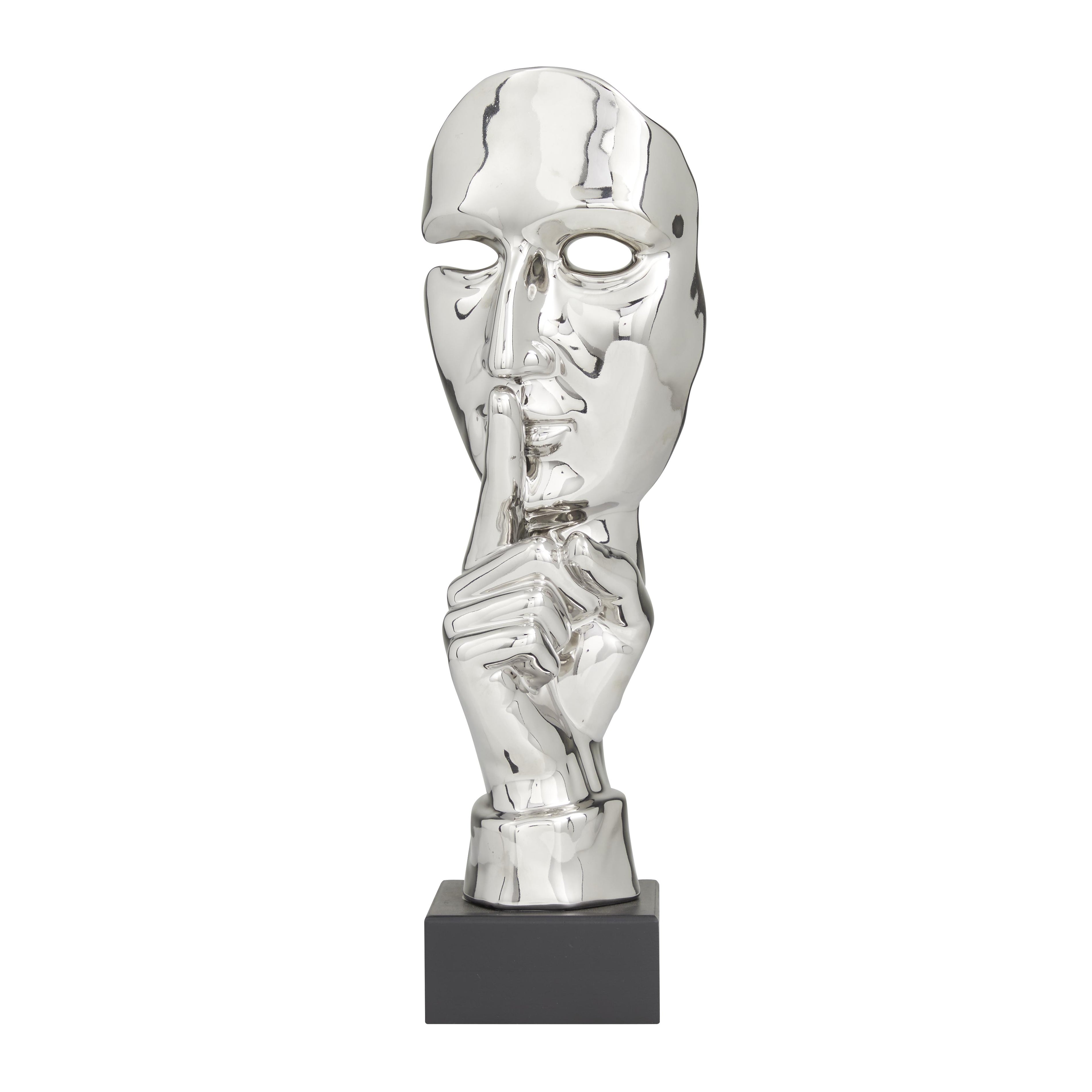 Mask Porcelain Ceramic Quiet Gesture Decorative Sculpture