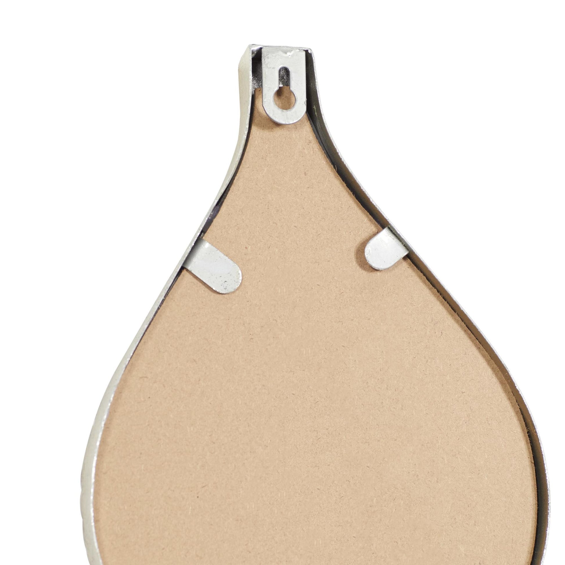 Metal Slim Stacked Chain 5 Layer Room Wall Mirror with Tear Drop Pattern 7" x 1" x 58"