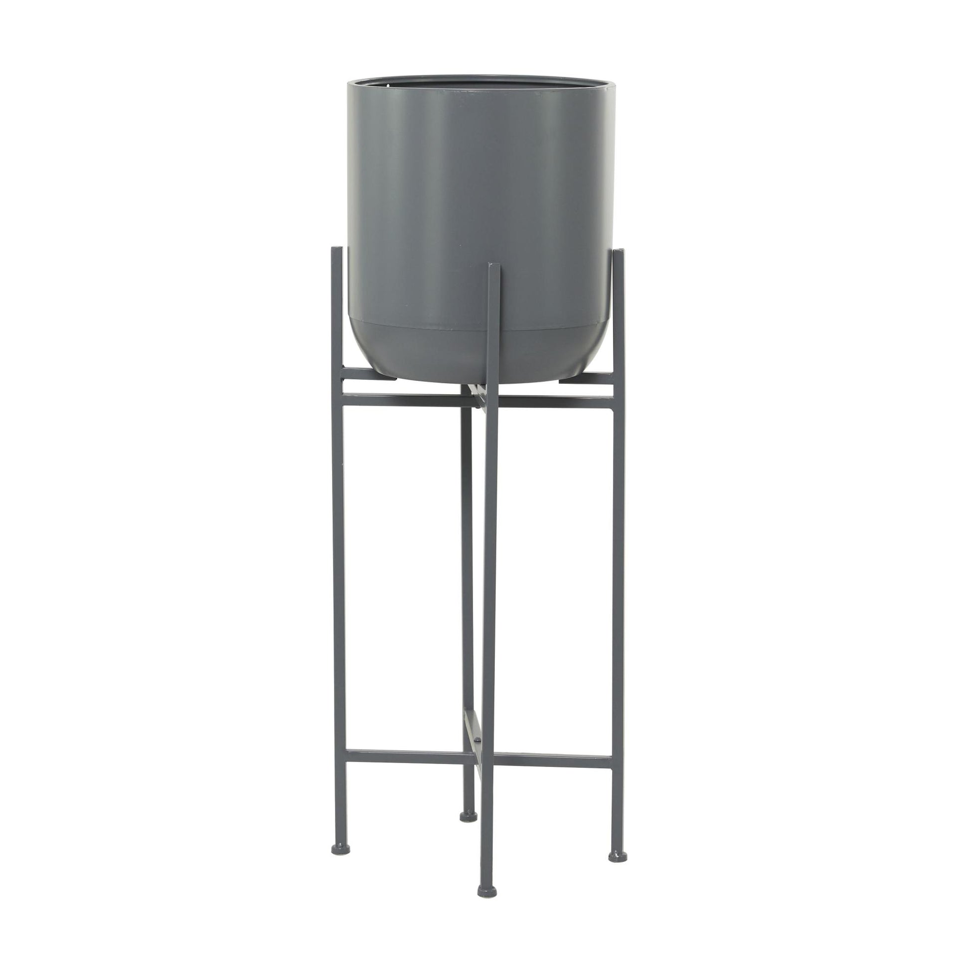 CosmoLiving by Cosmopolitan Metal Matte Dome Indoor Outdoor Planter with Removable Stand