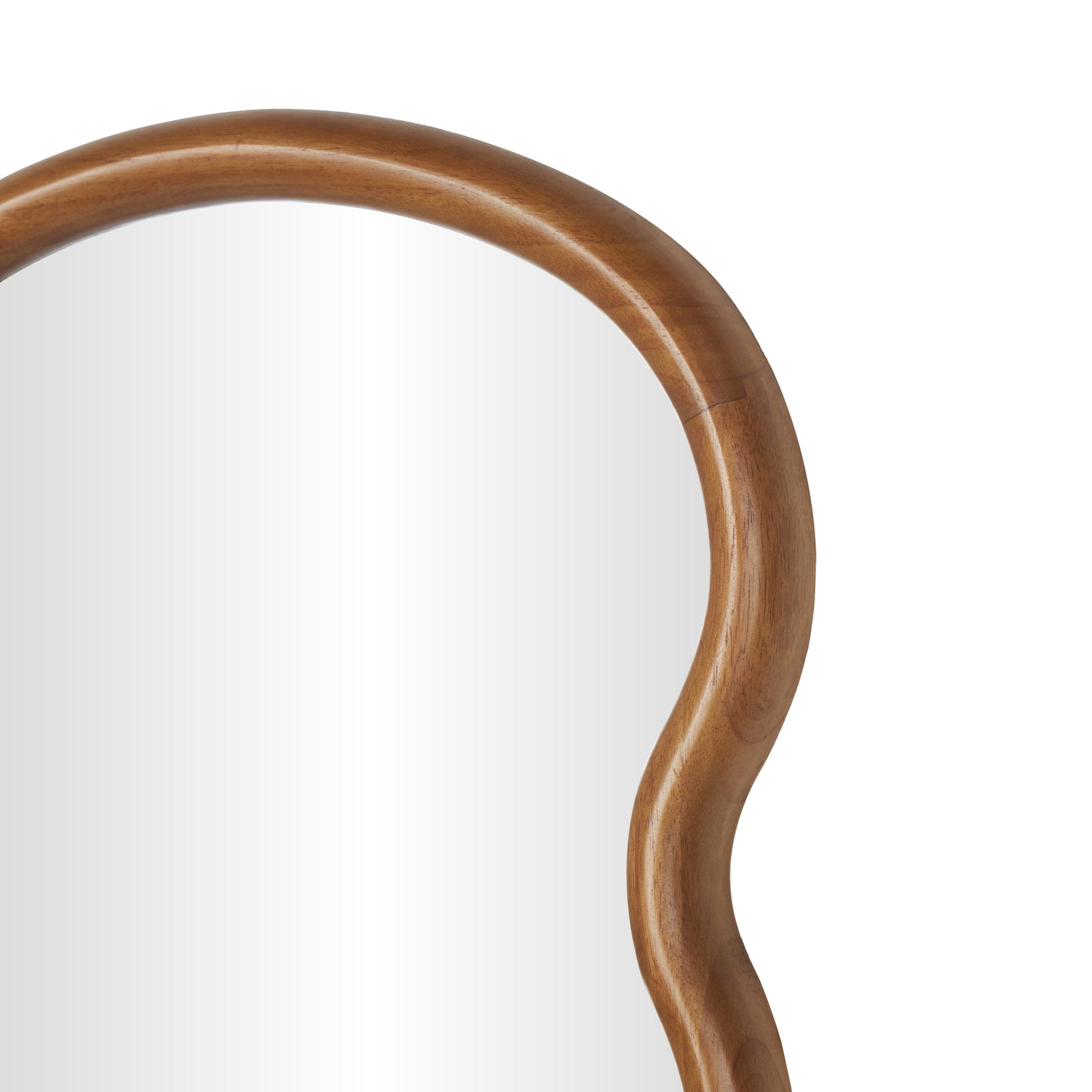 Abstract Wood Handmade Wavy Room Wall Mirror