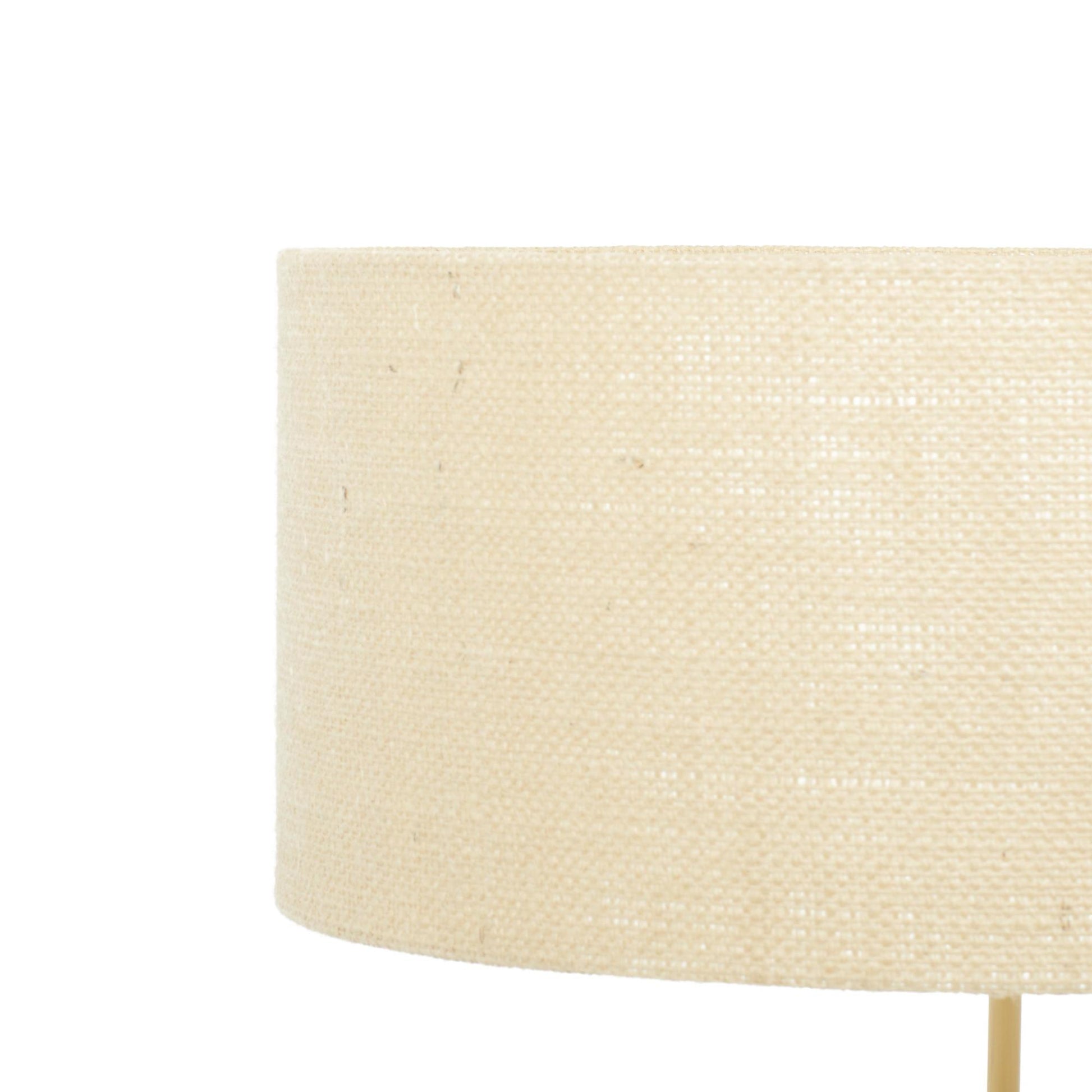 Light Brown Driftwood Handmade Room Table Lamp with Cream Linen Shade