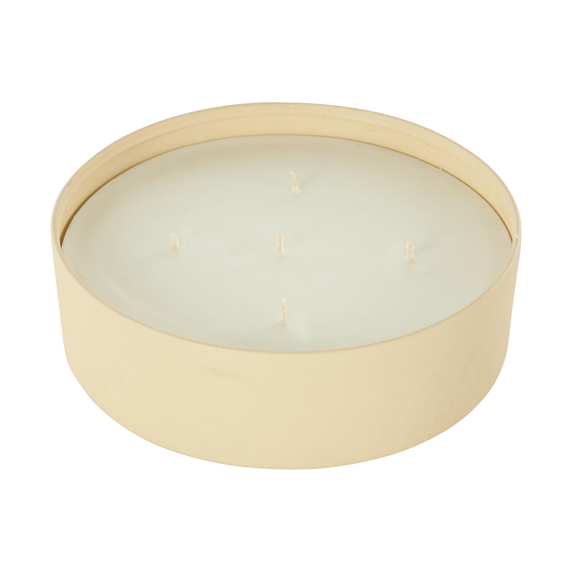 Metal Pink Blush & Poppy Scented Textured 59oz 5 Wick Decorative Candle with White Wax