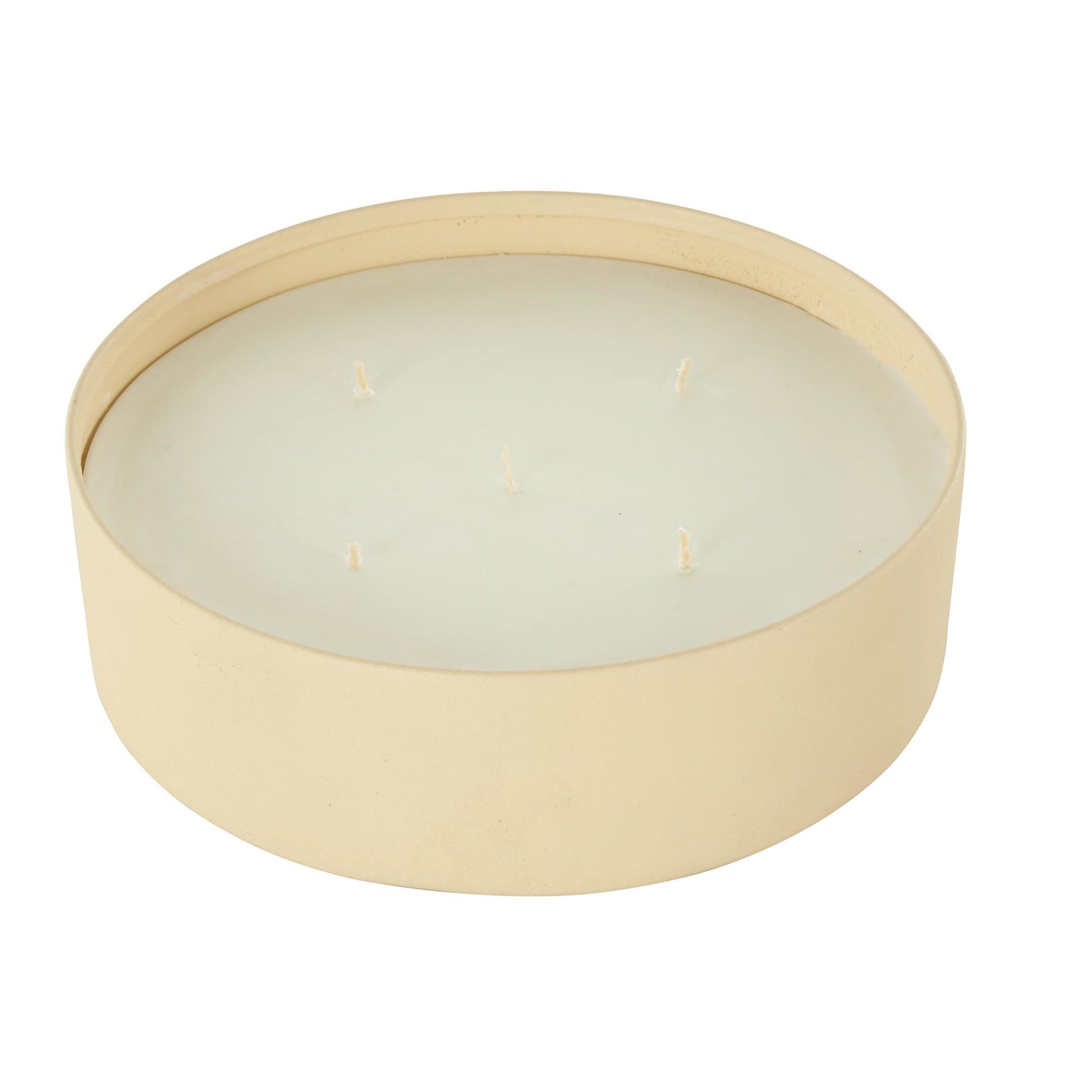 Metal Pink Blush & Poppy Scented Textured 59oz 5 Wick Decorative Candle with White Wax