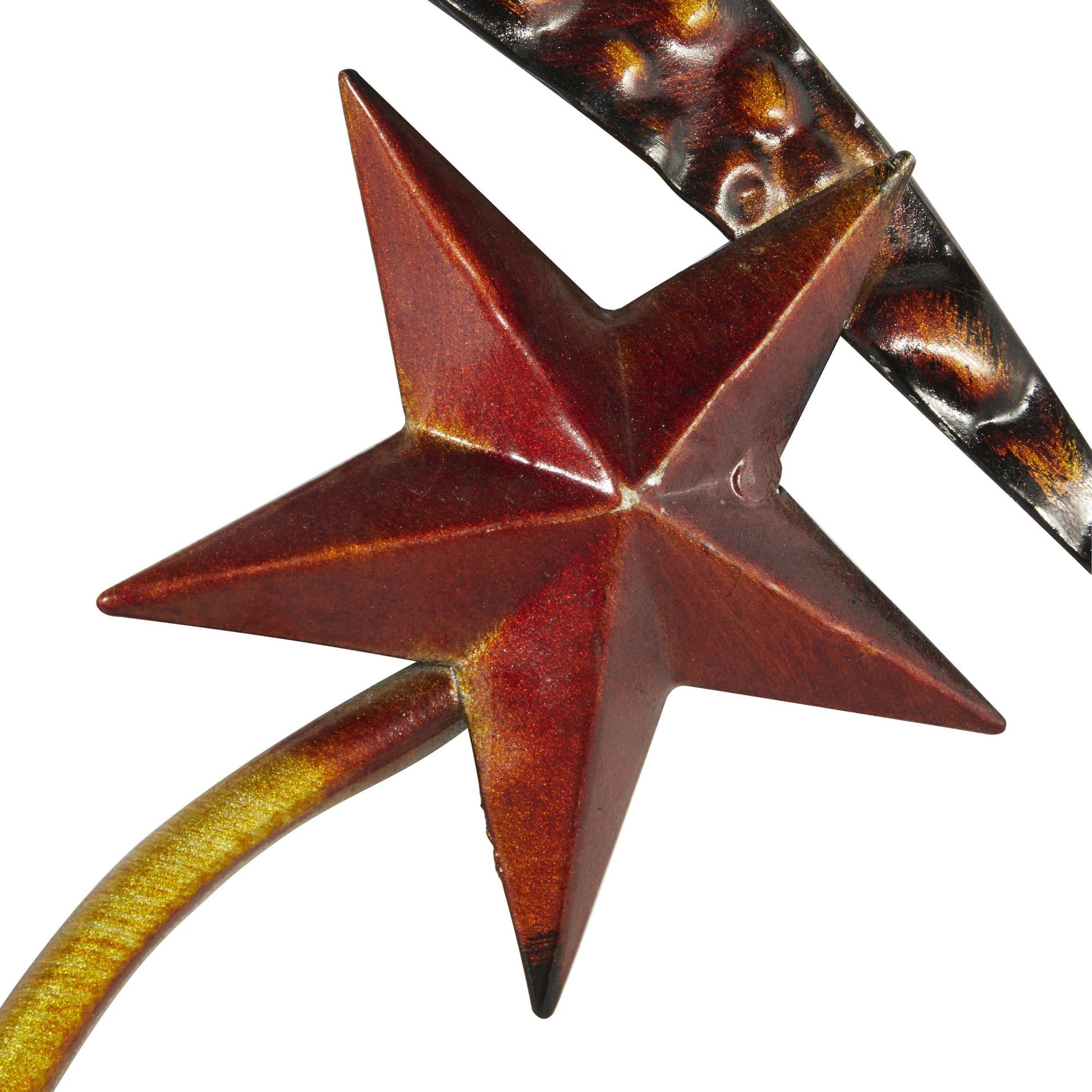 Sun and Moon Copper Metal Indoor Outdoor Home Wall Decor with Stars