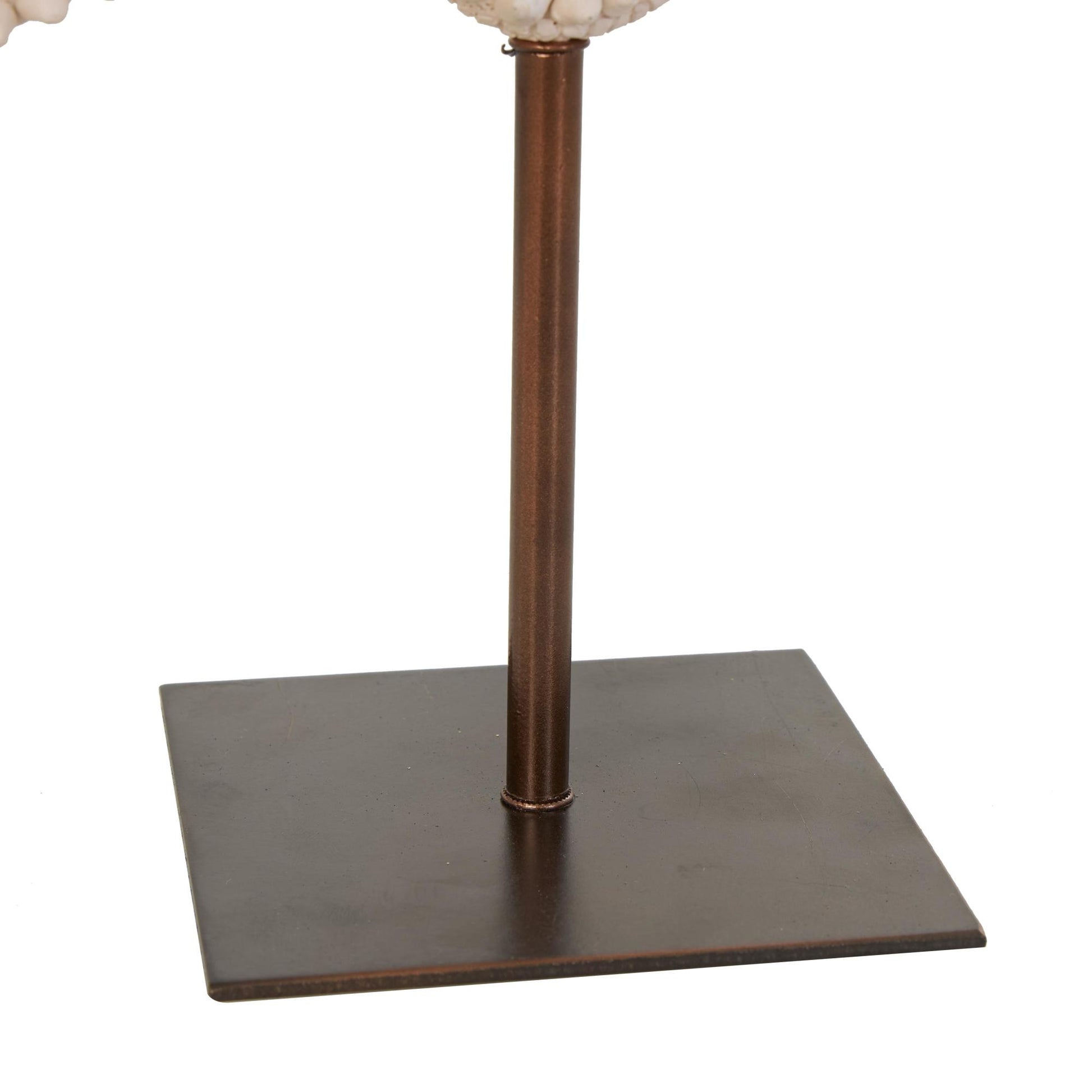 Starfish Pink Polystone Textured Decorative Sculpture with Copper Stand