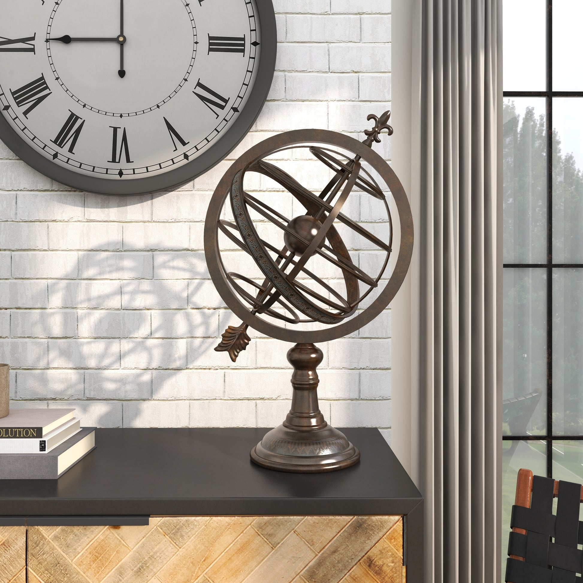Compass Brass Metal Educational Globe