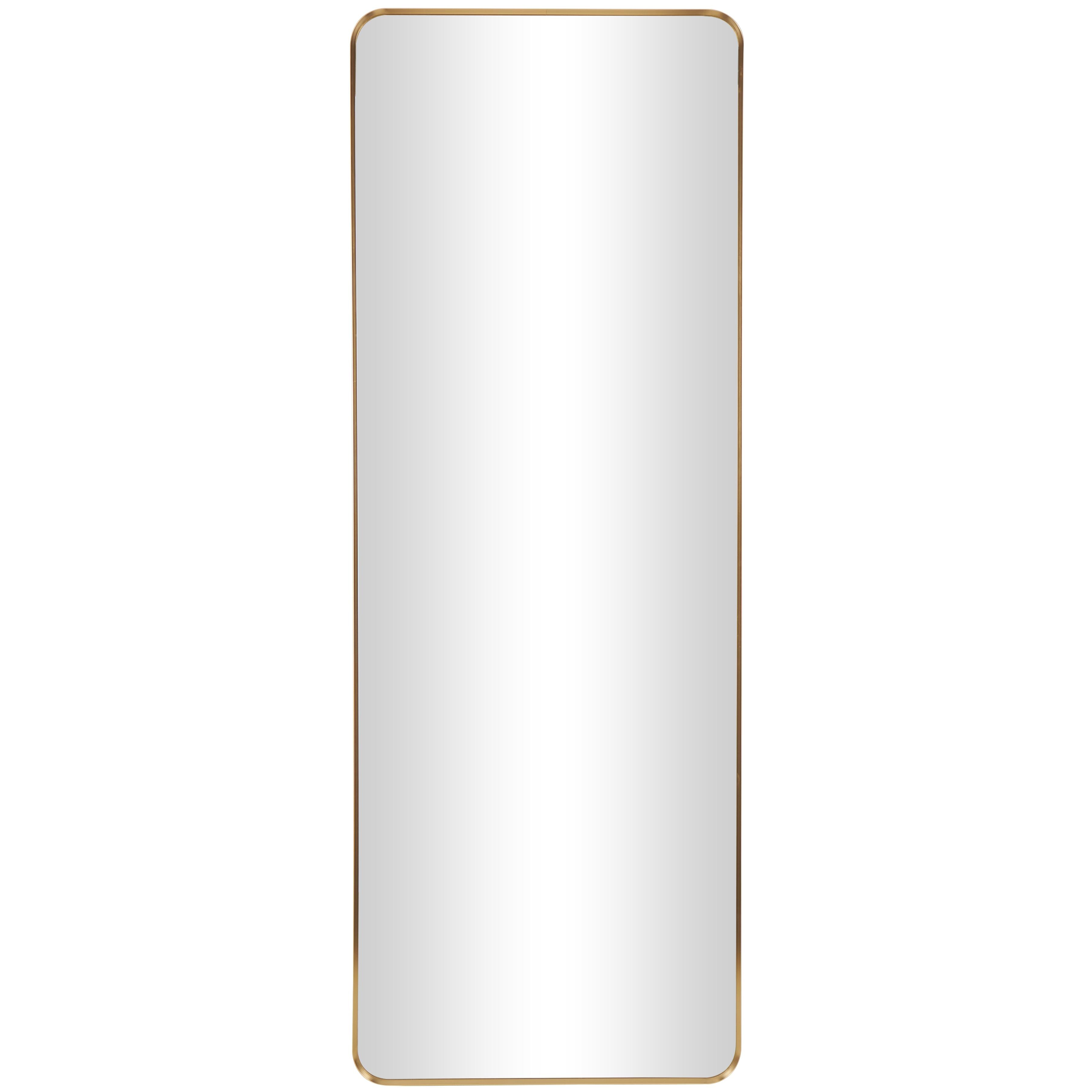 CosmoLiving by Cosmopolitan Gold Metal Room Wall Mirror with Thin Frame