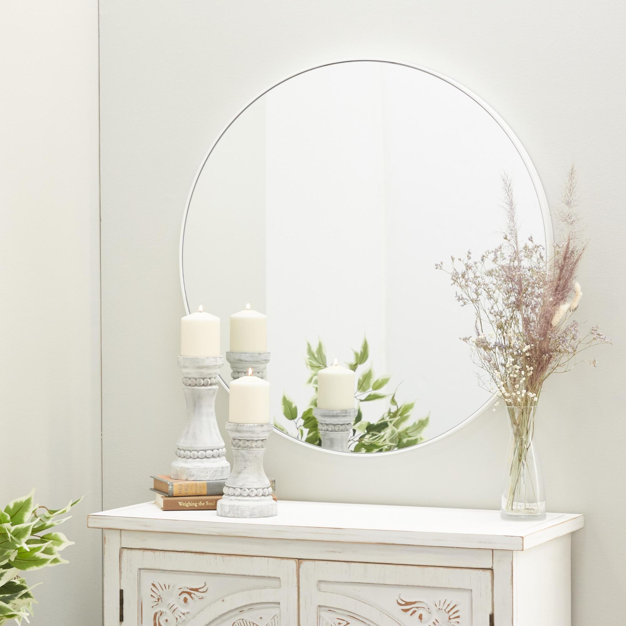 Wooden Room Wall Mirror with Thin Frame