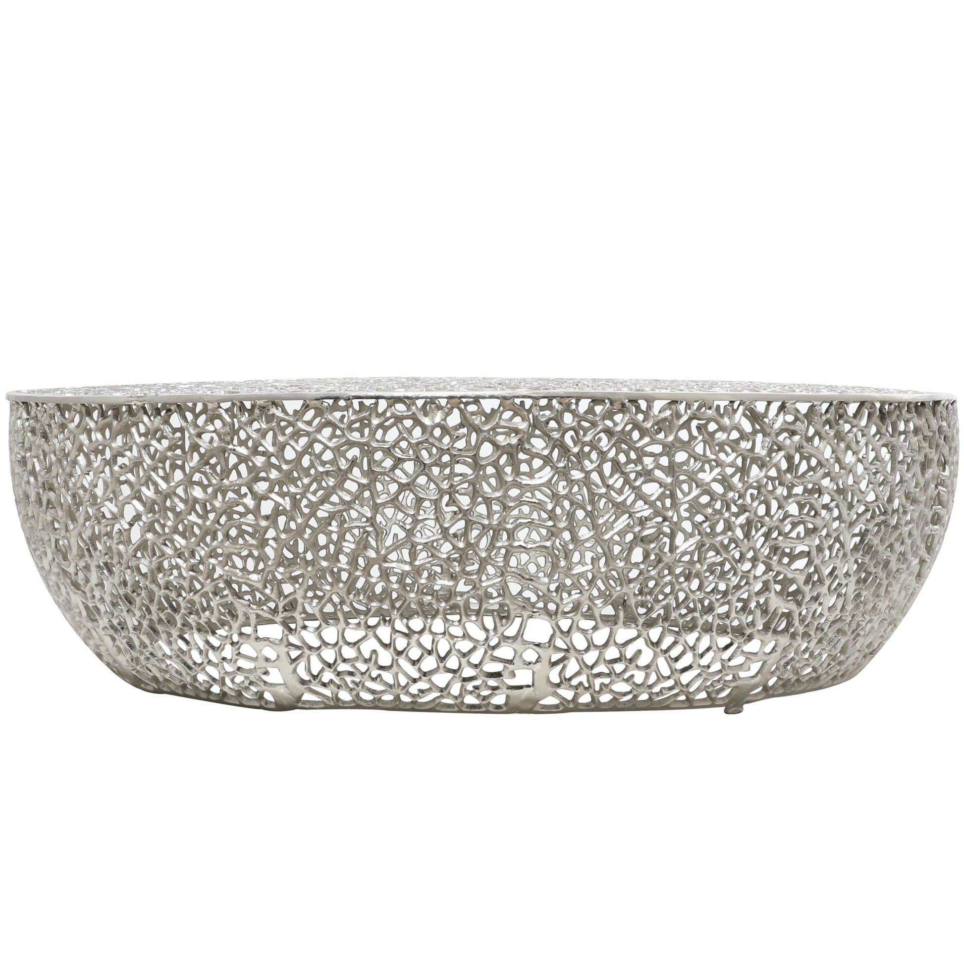 Coral Aluminum Metal Abstract Living Room Coffee Table 44" x 44" x 13"