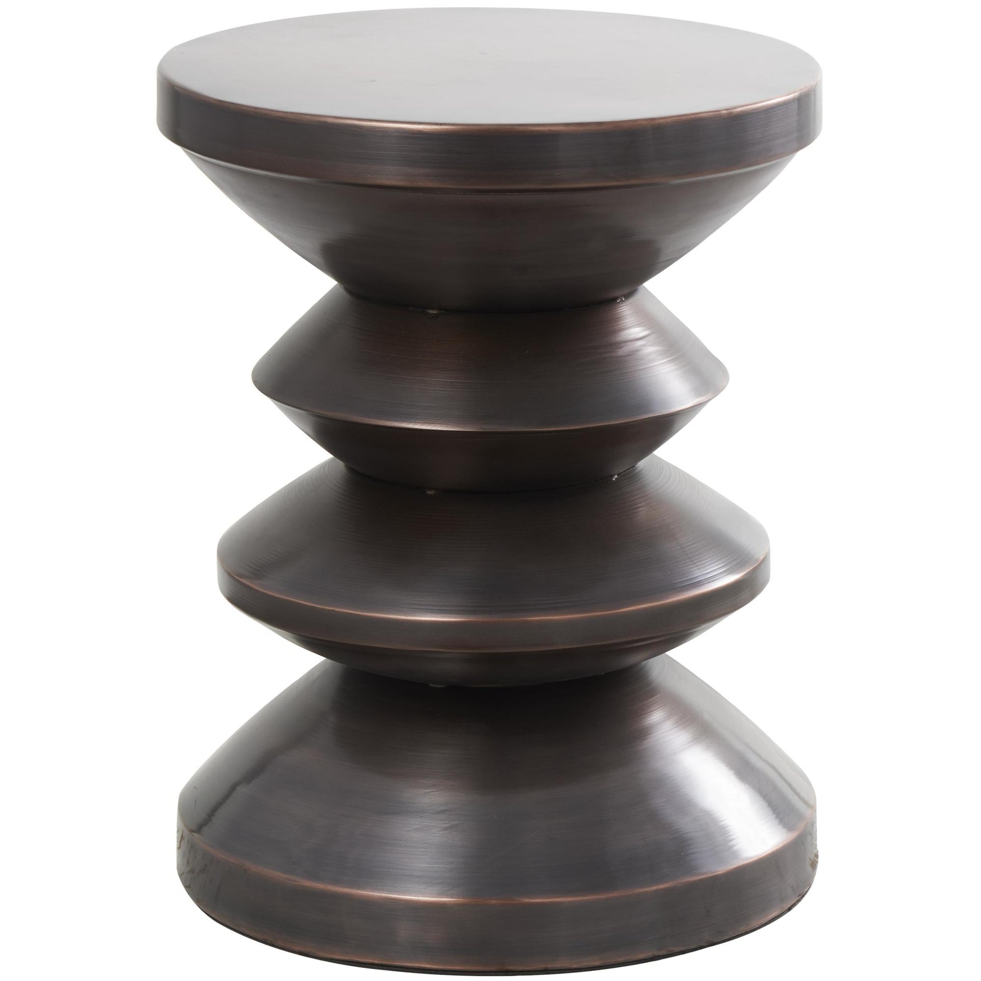 Geometric Metal Art Deco Inspired Side End Accent Table