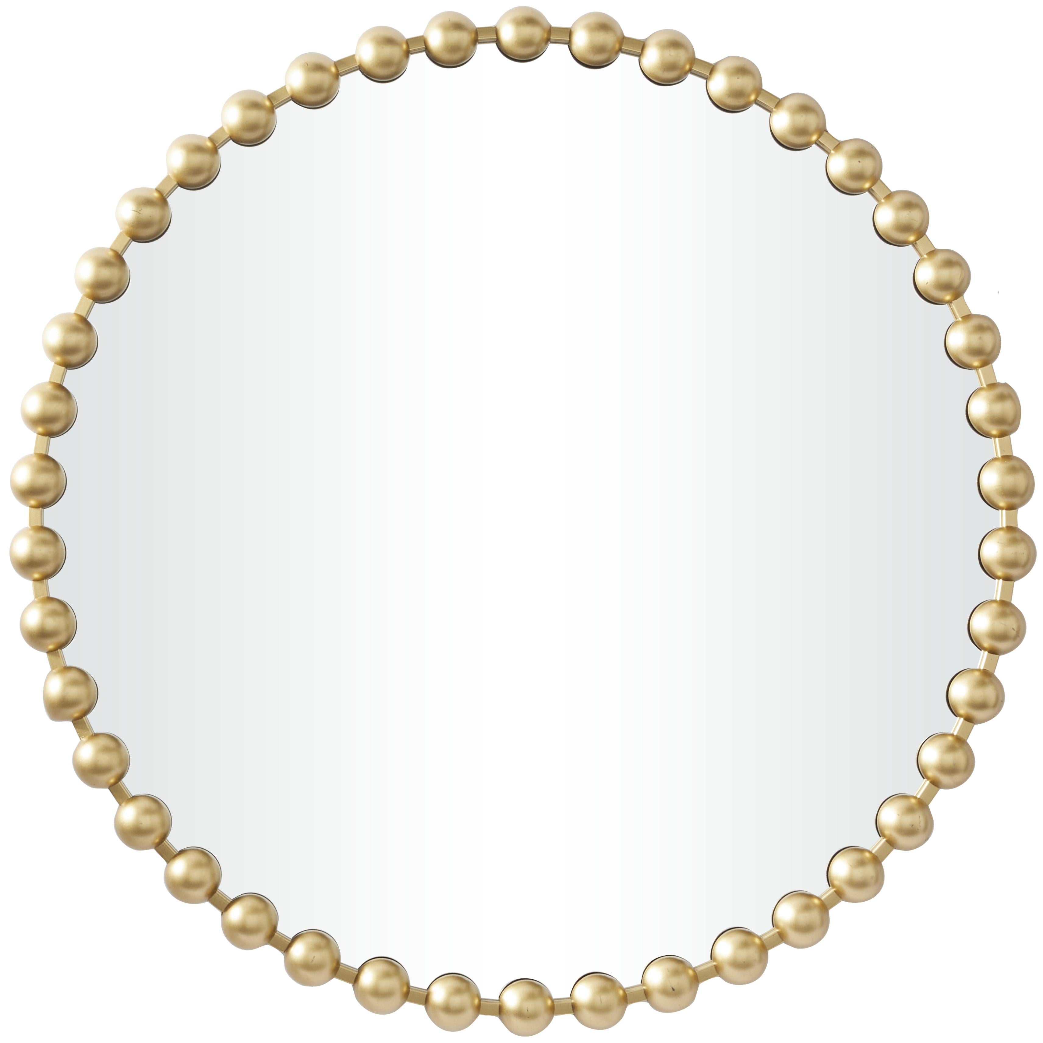 CosmoLiving by Cosmopolitan Metal Room Wall Mirror with Beaded Detailing