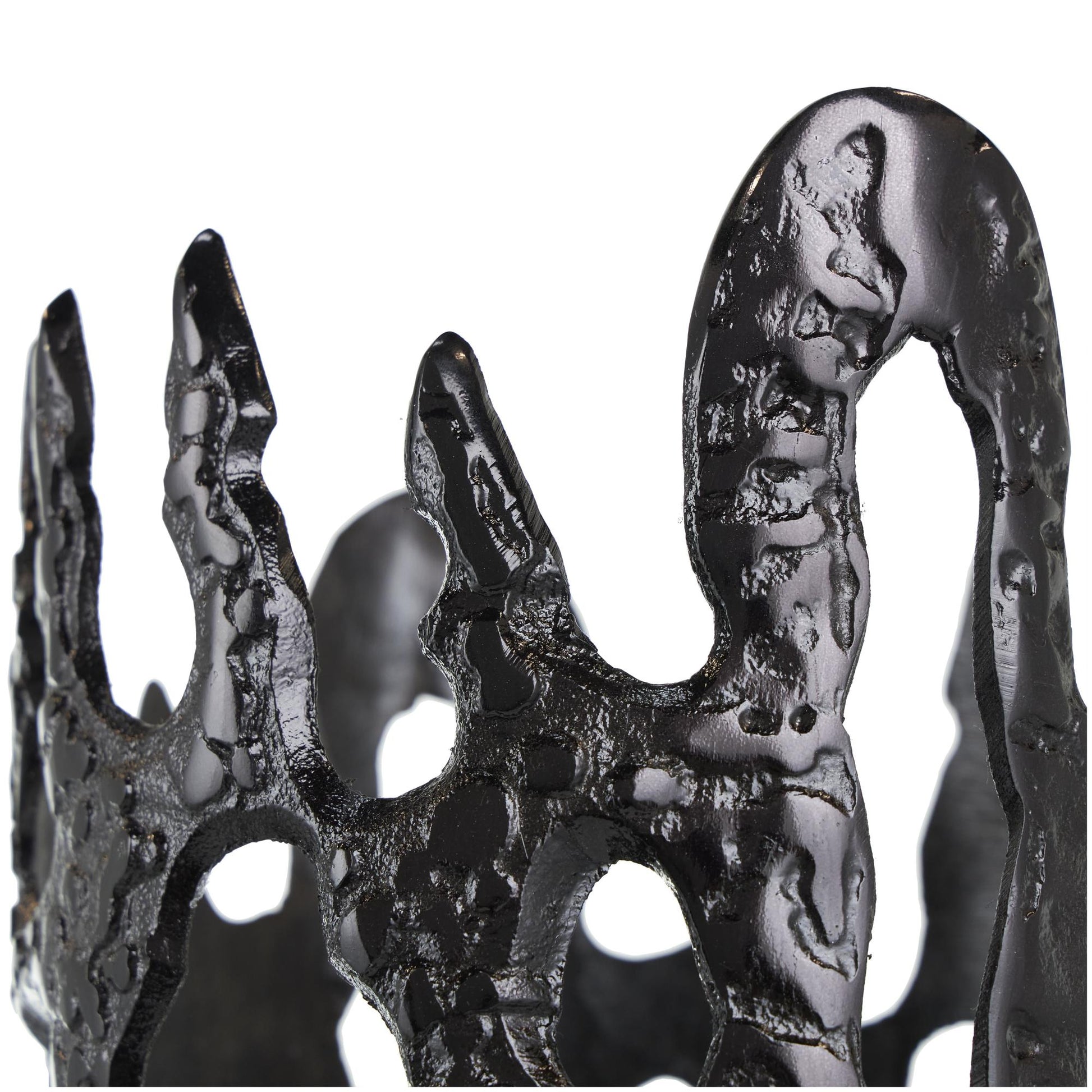 Abstract Aluminum Metal Drip Decorative Vase with Melting Designed Body
