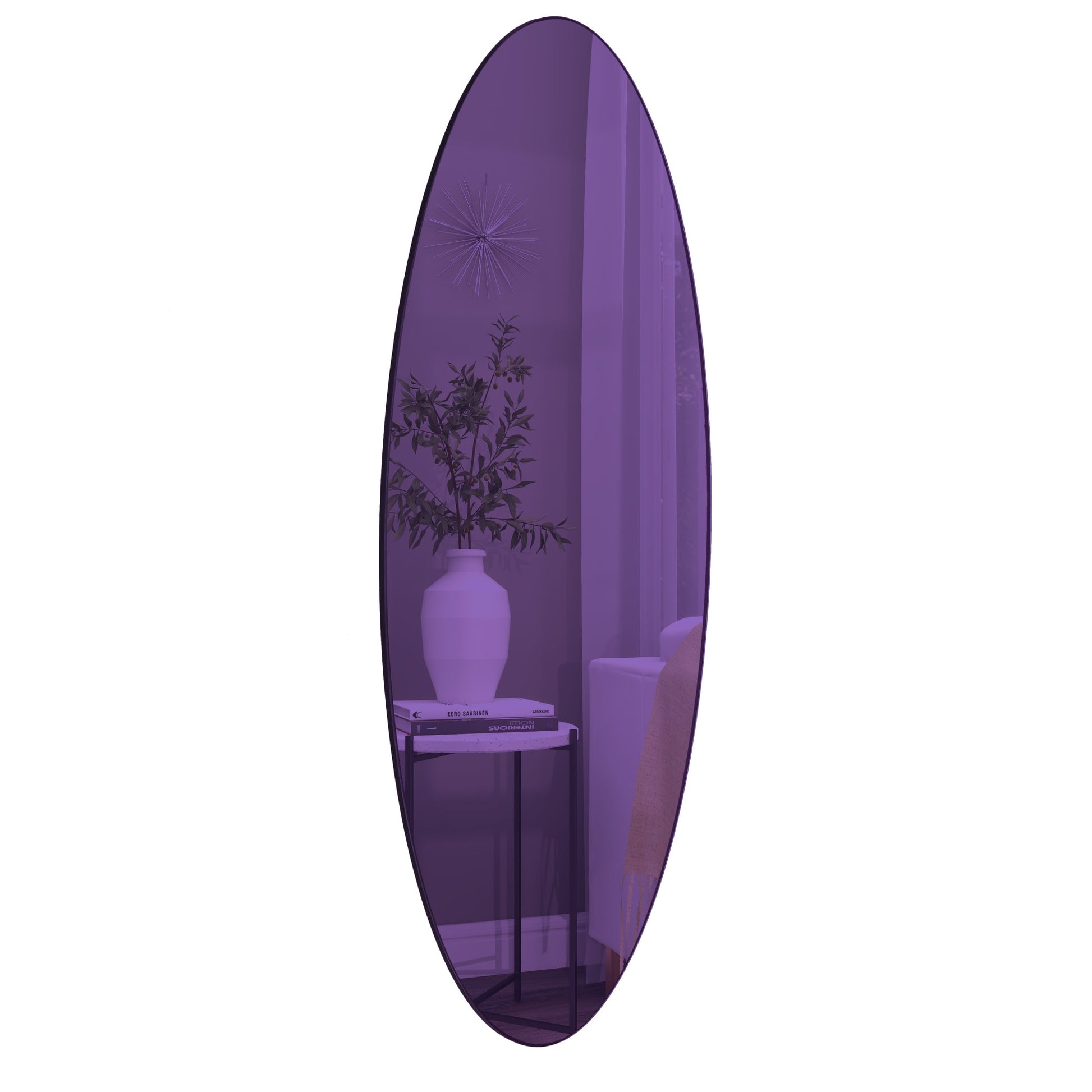 Glass Oval Room Wall Mirror