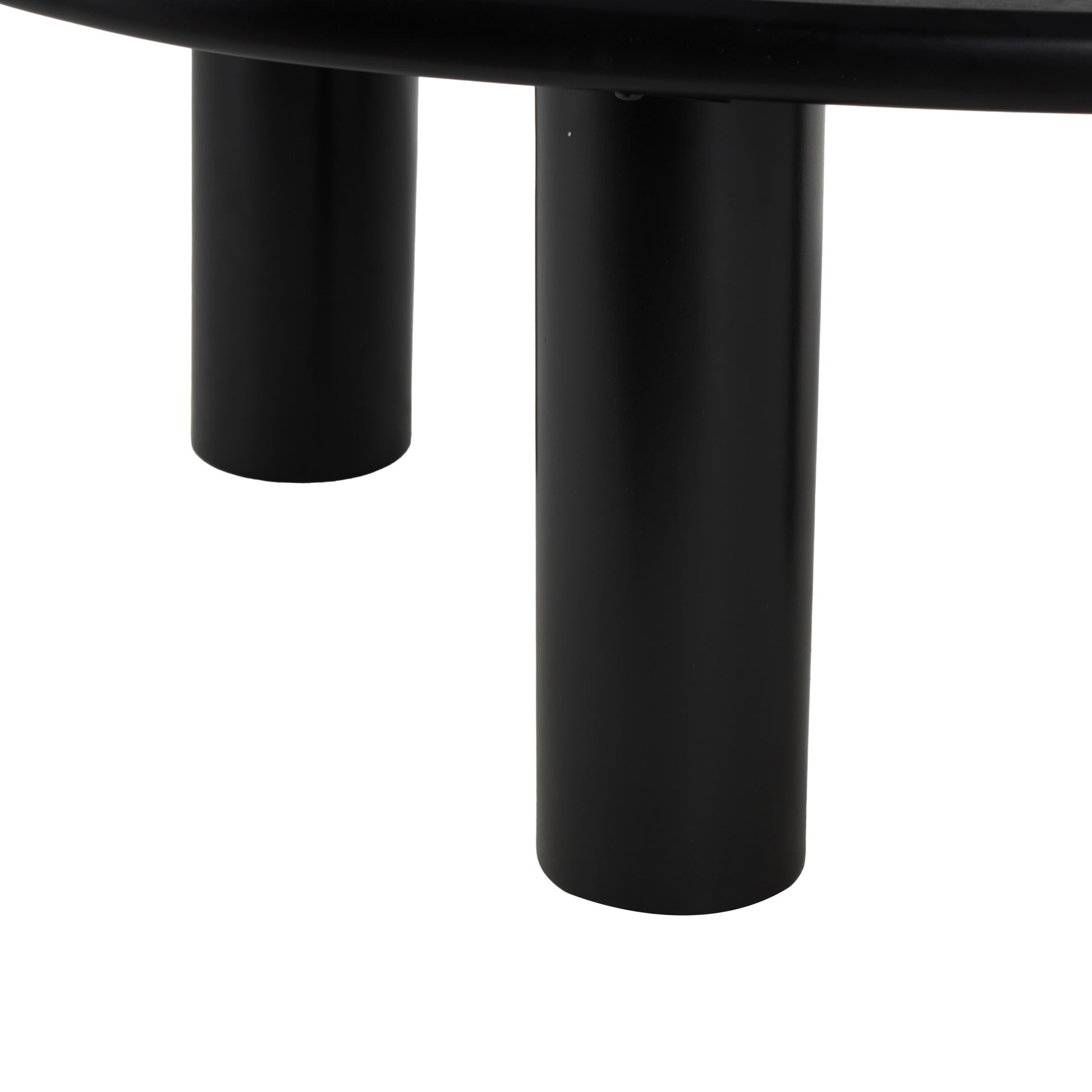 Black Wood Heart Inspired Living Room Coffee Table with 3 Legs