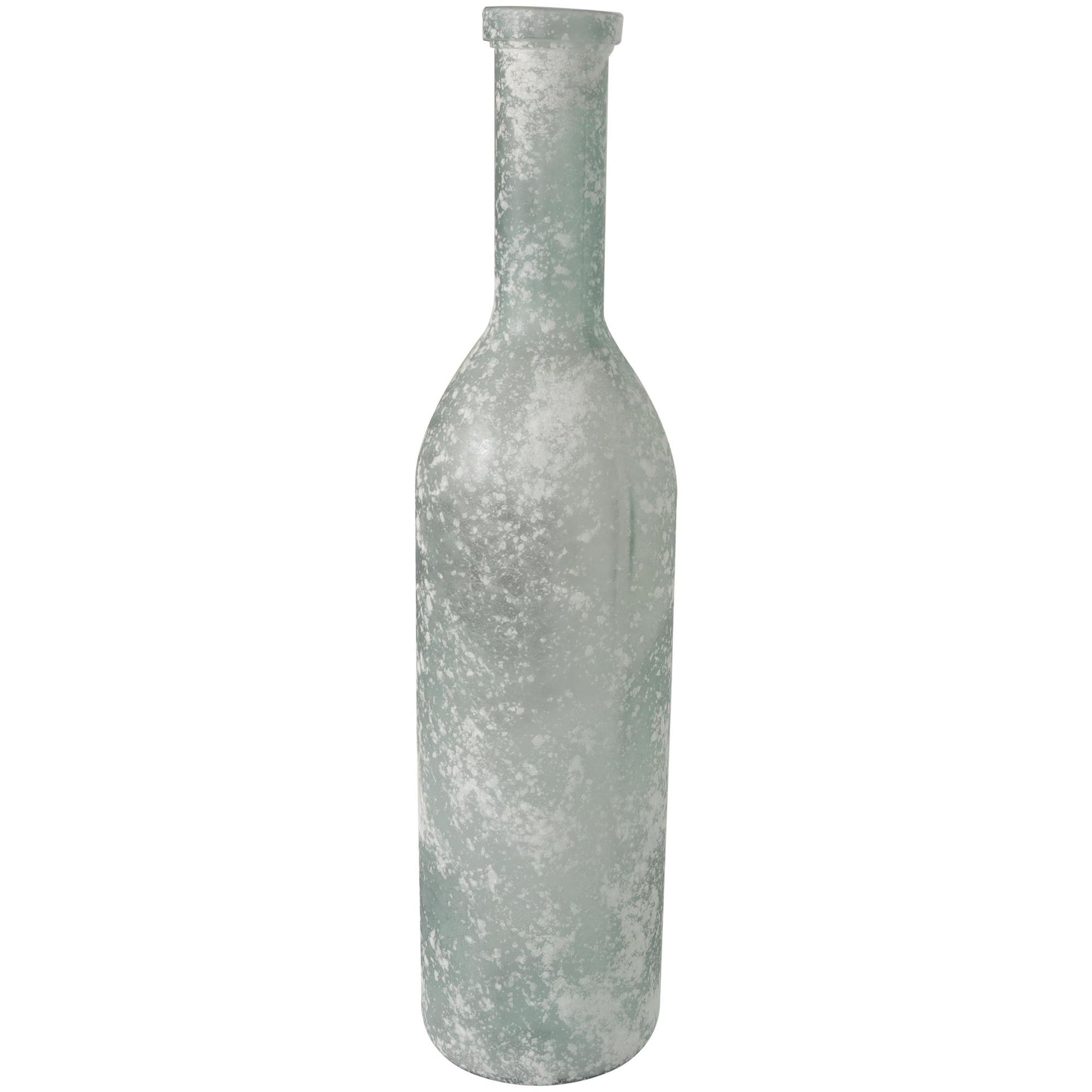 Recycled Glass Handmade Tall Spanish Bottleneck Decorative Vase 7" x 7" x 30"