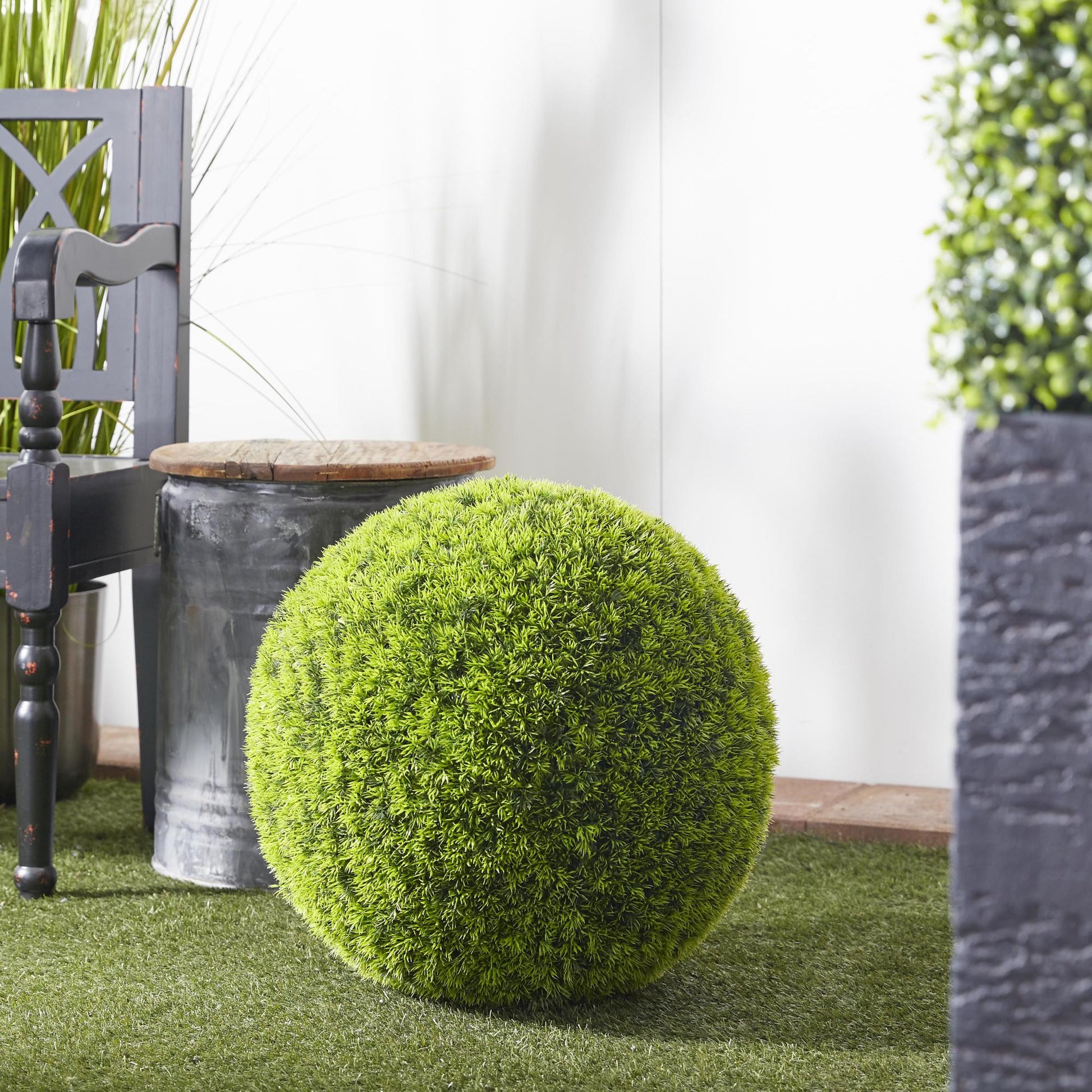 Topiary Green Faux Foliage Indoor Outdoor Artificial Foliage Ball