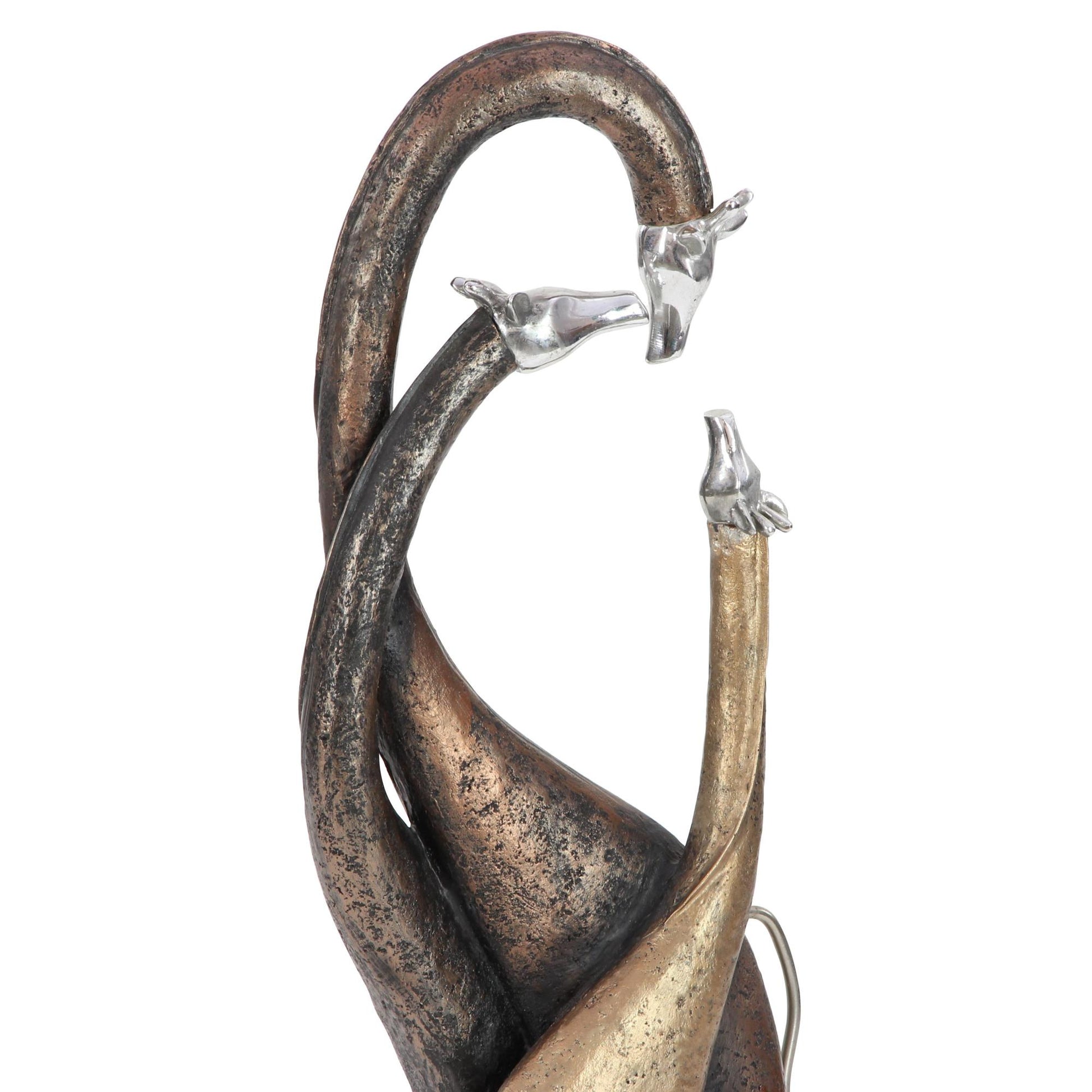 Giraffe Brass Polystone Decorative Sculpture
