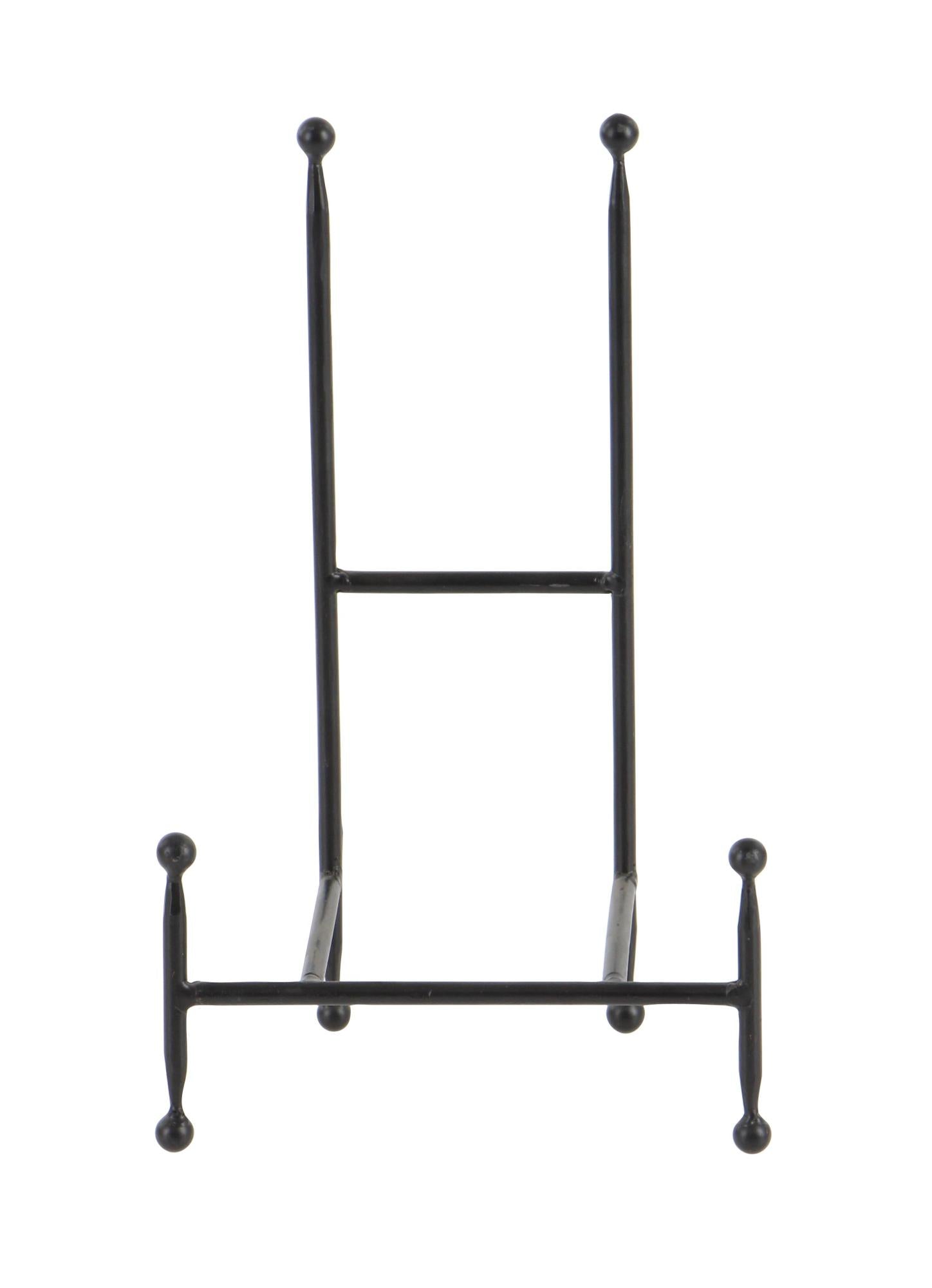 Set of 4 Black Metal Tabletop Rectangular Display Easel with Ball Accents