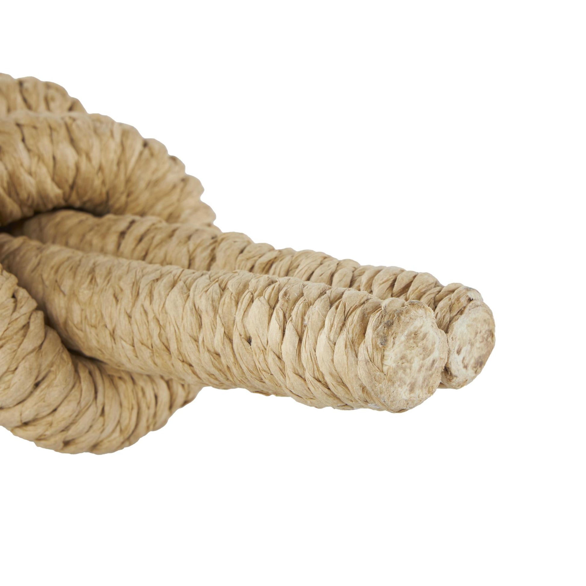 Set of 2 Knot Brown Paper Woven Decorative Sculpture