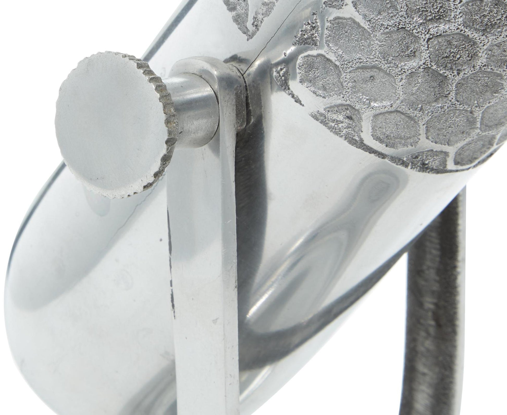Microphone Silver Aluminum Metal Decorative Sculpture