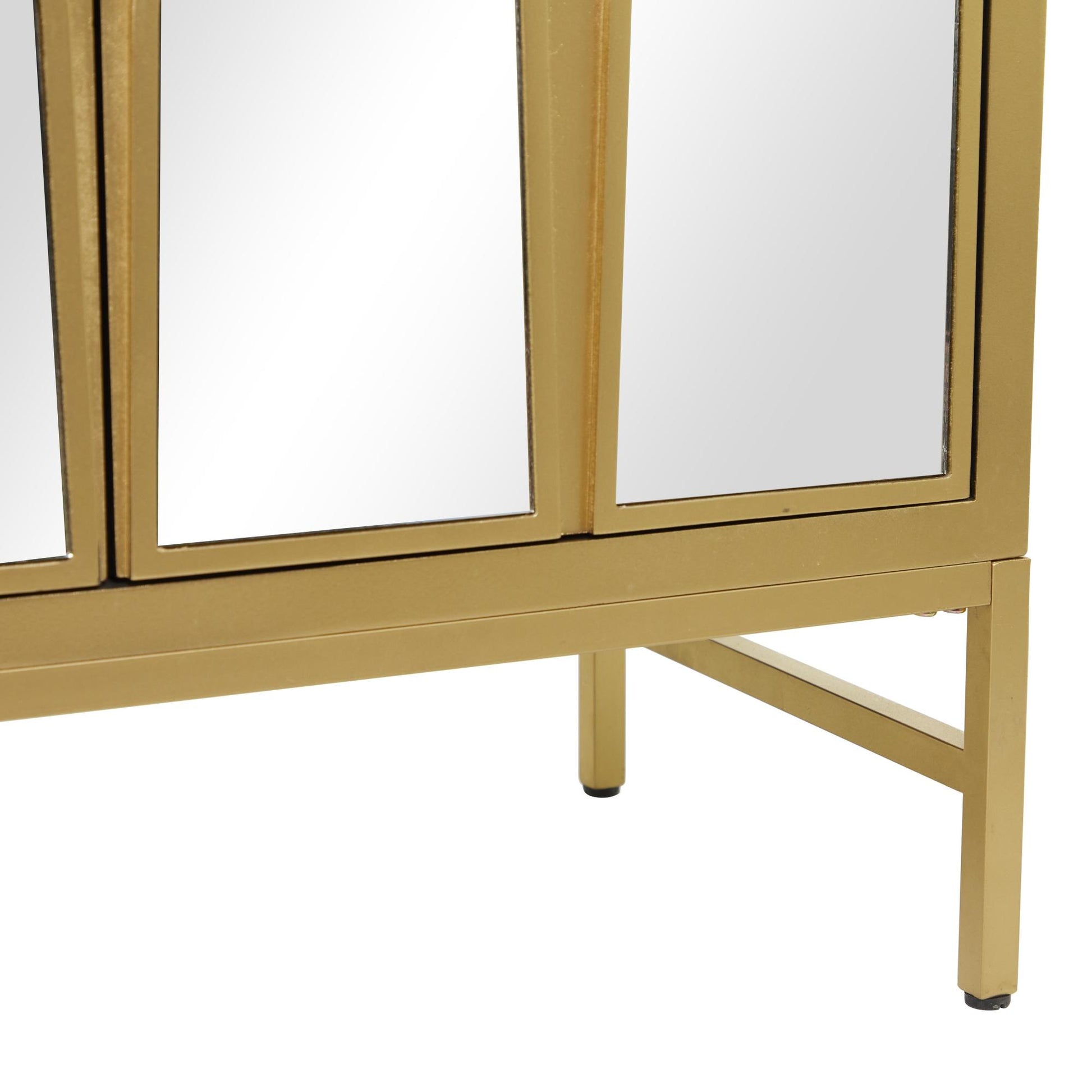 Wooden 3 Door Room Cabinet with Mirrored Front