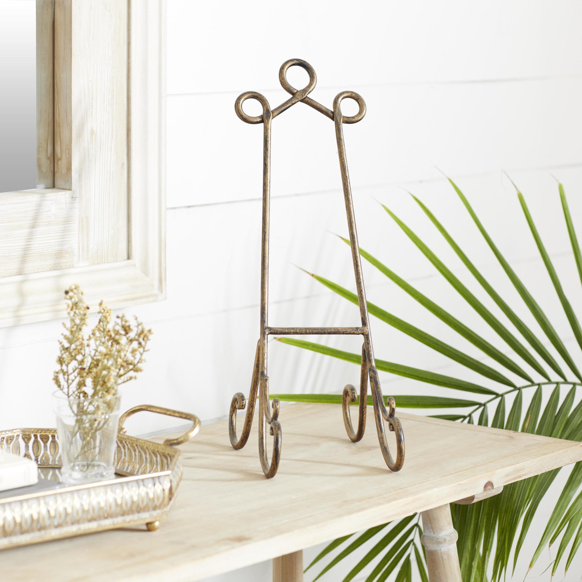 Metal Scroll Display Easel 7" x 10" x 19"