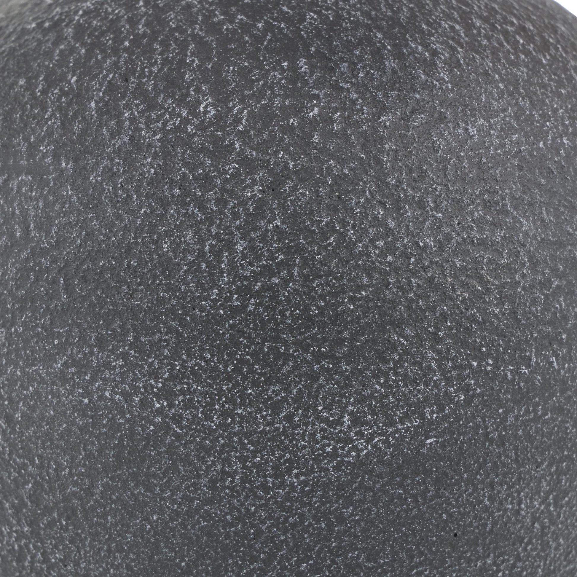 Black Ceramic Whitewashed Textured Amphora Decorative Vase with 2 Handles