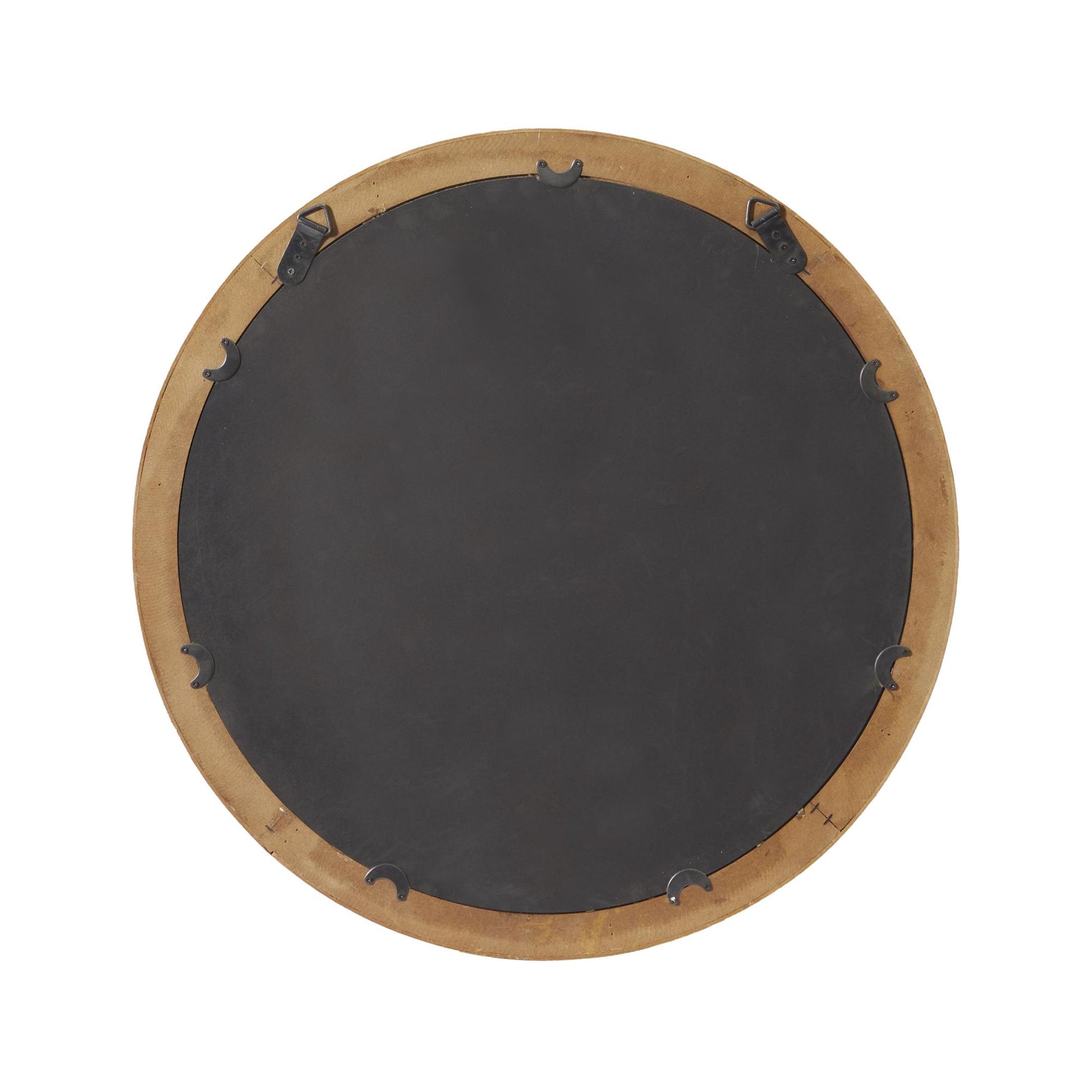 Brown Wood Room Wall Mirror with Natural Wood Grains