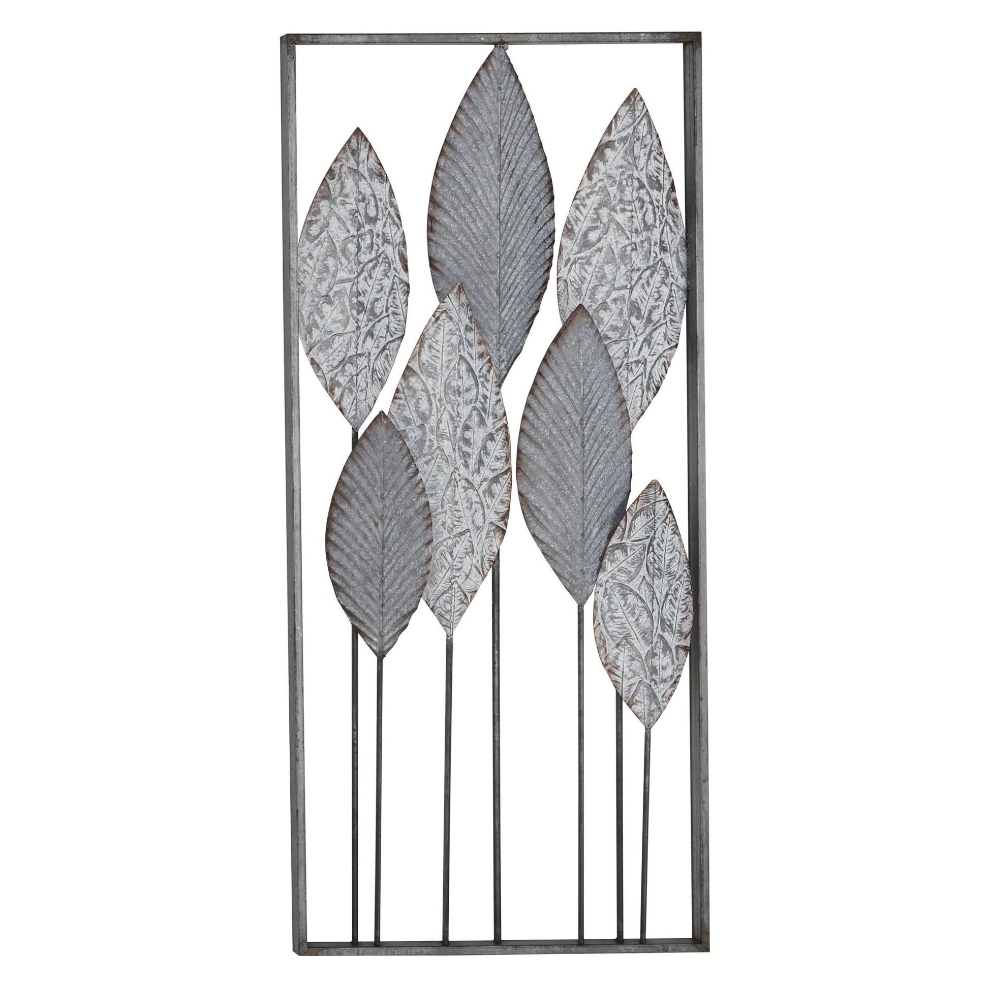 Leaf Metal Tall Cut-Out Home Wall Decor with Intricate Laser Cut Designs 20" x 1" x 37"