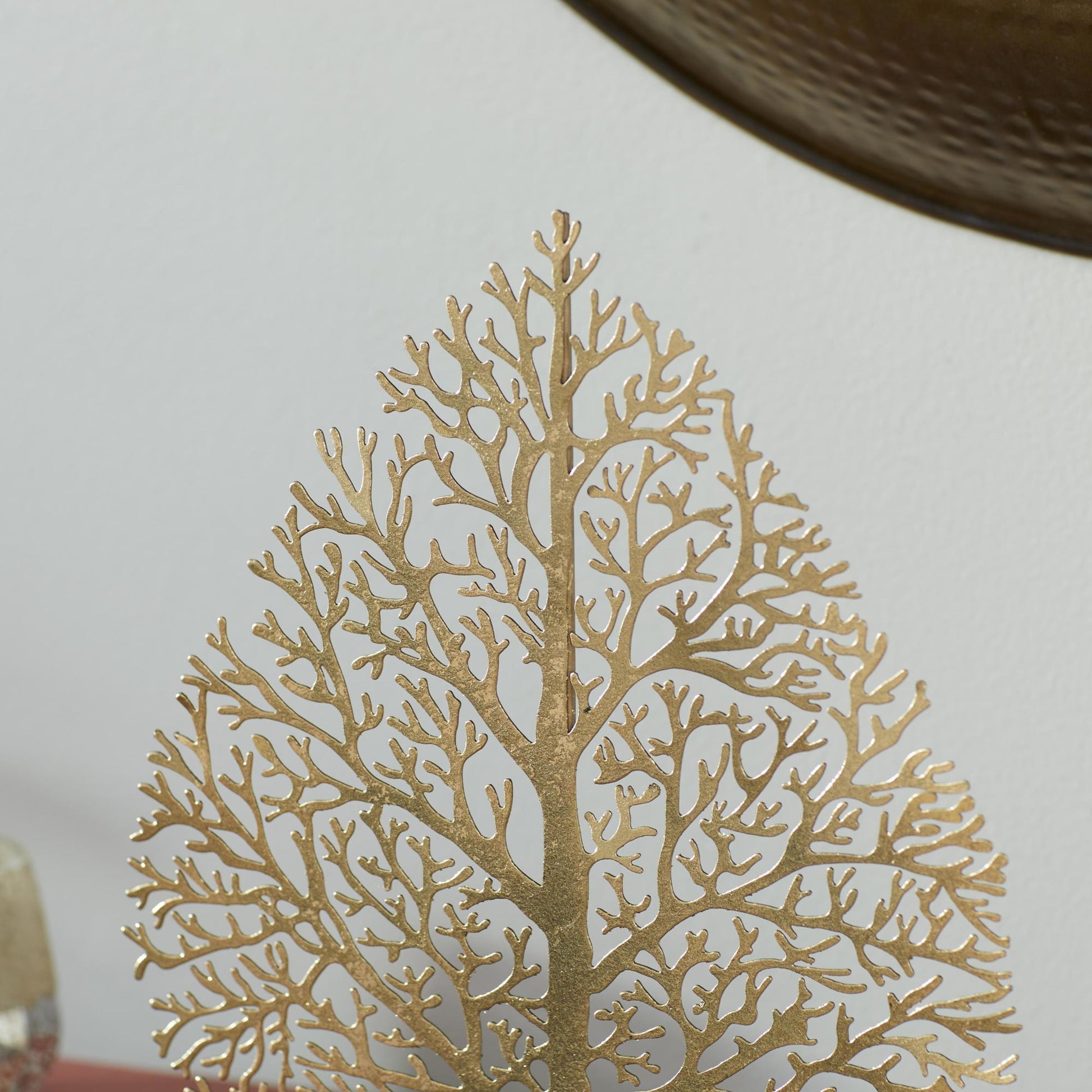 Tree Gold Metal Decorative Sculpture