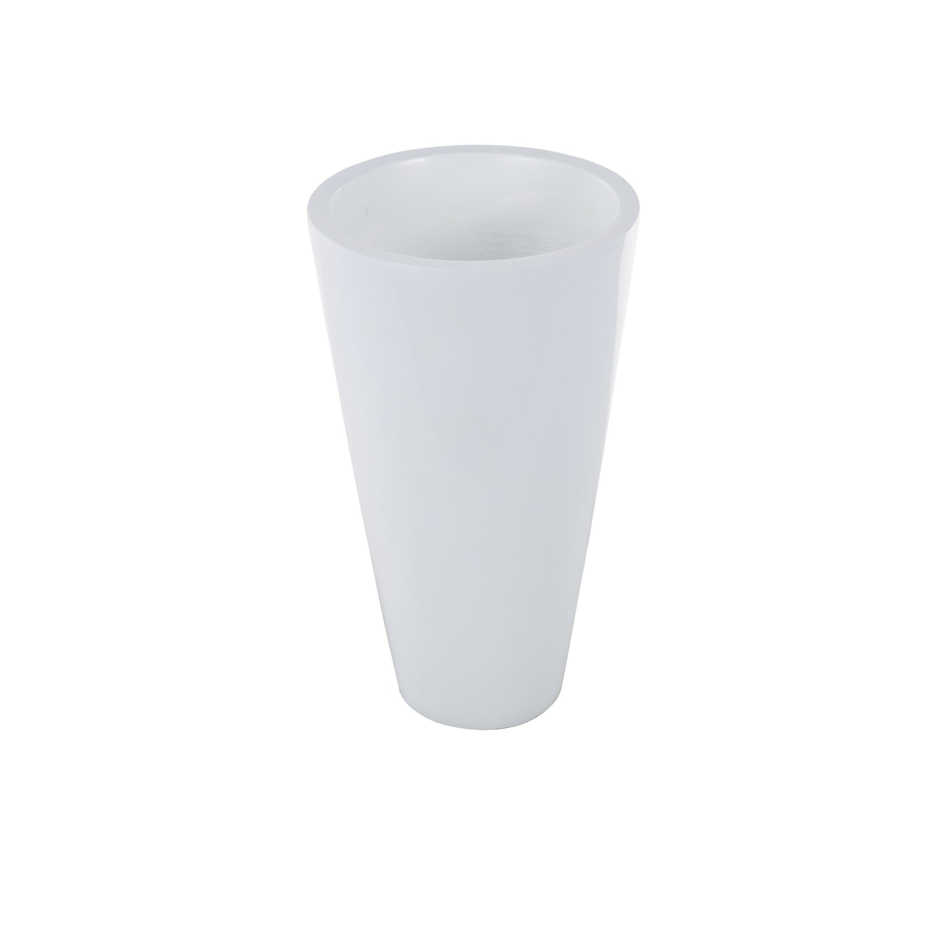 White Fiberglass Minimalistic Decorative Vase