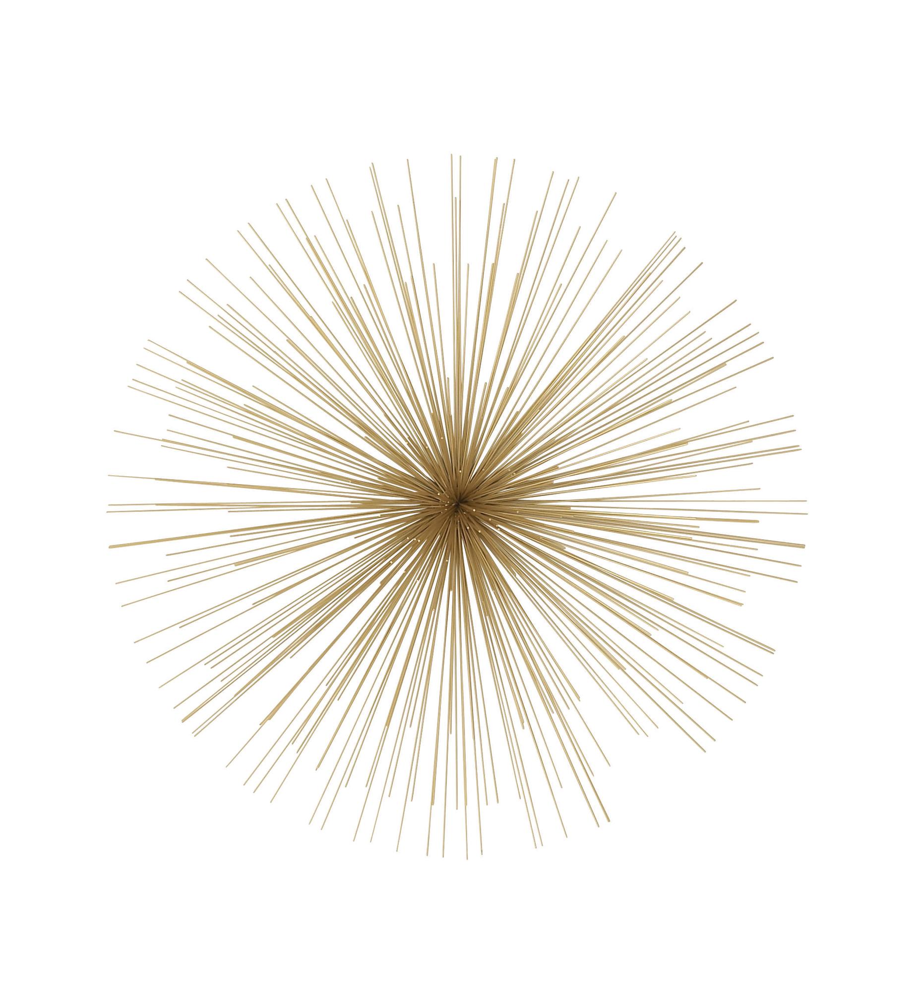 Starburst Gold Metal Large 3D Home Wall Decor