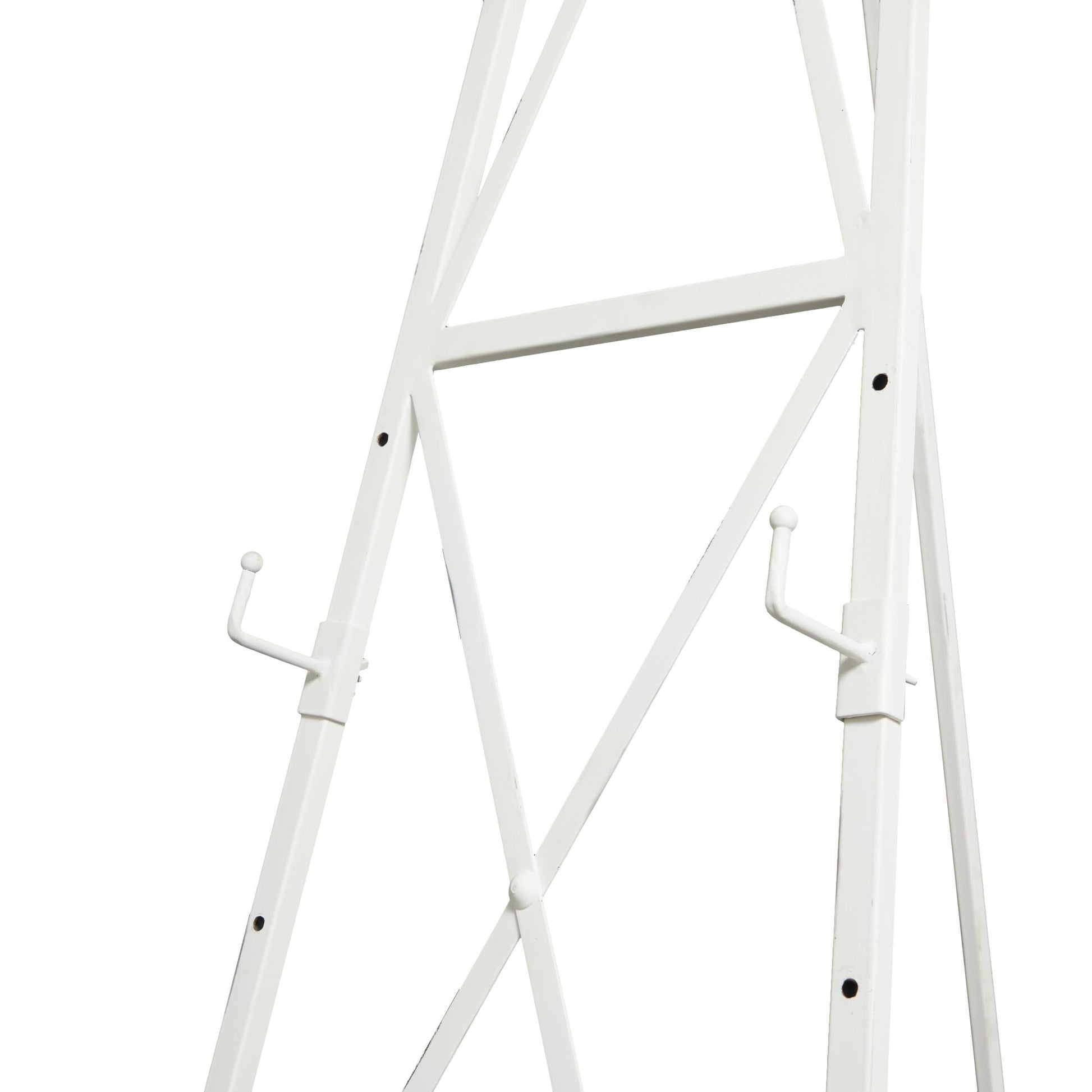 White Metal Tall Adjustable Display Easel with Chain Support