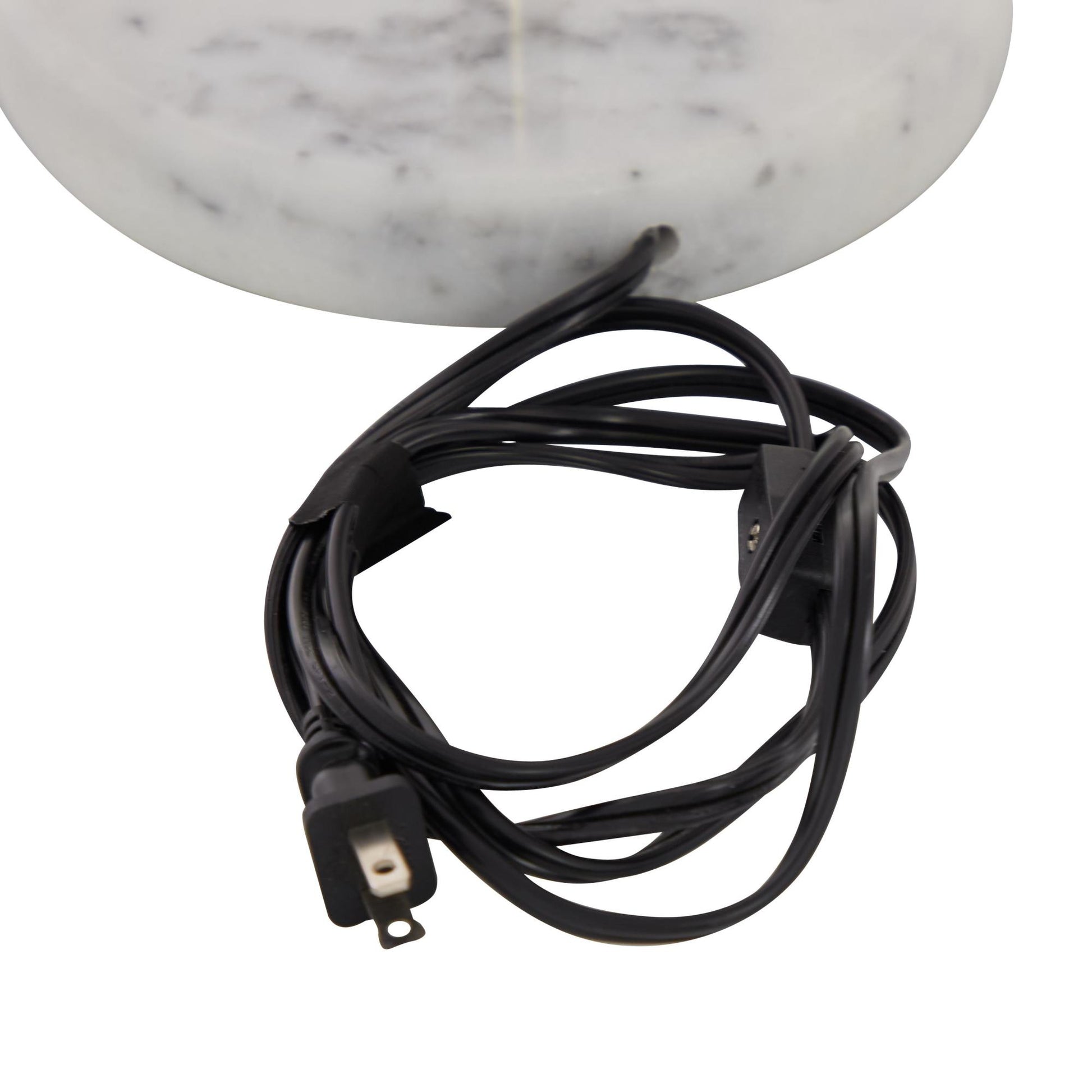 CosmoLiving by Cosmopolitan White Metal Room Table Lamp with Round Ribbed Shade