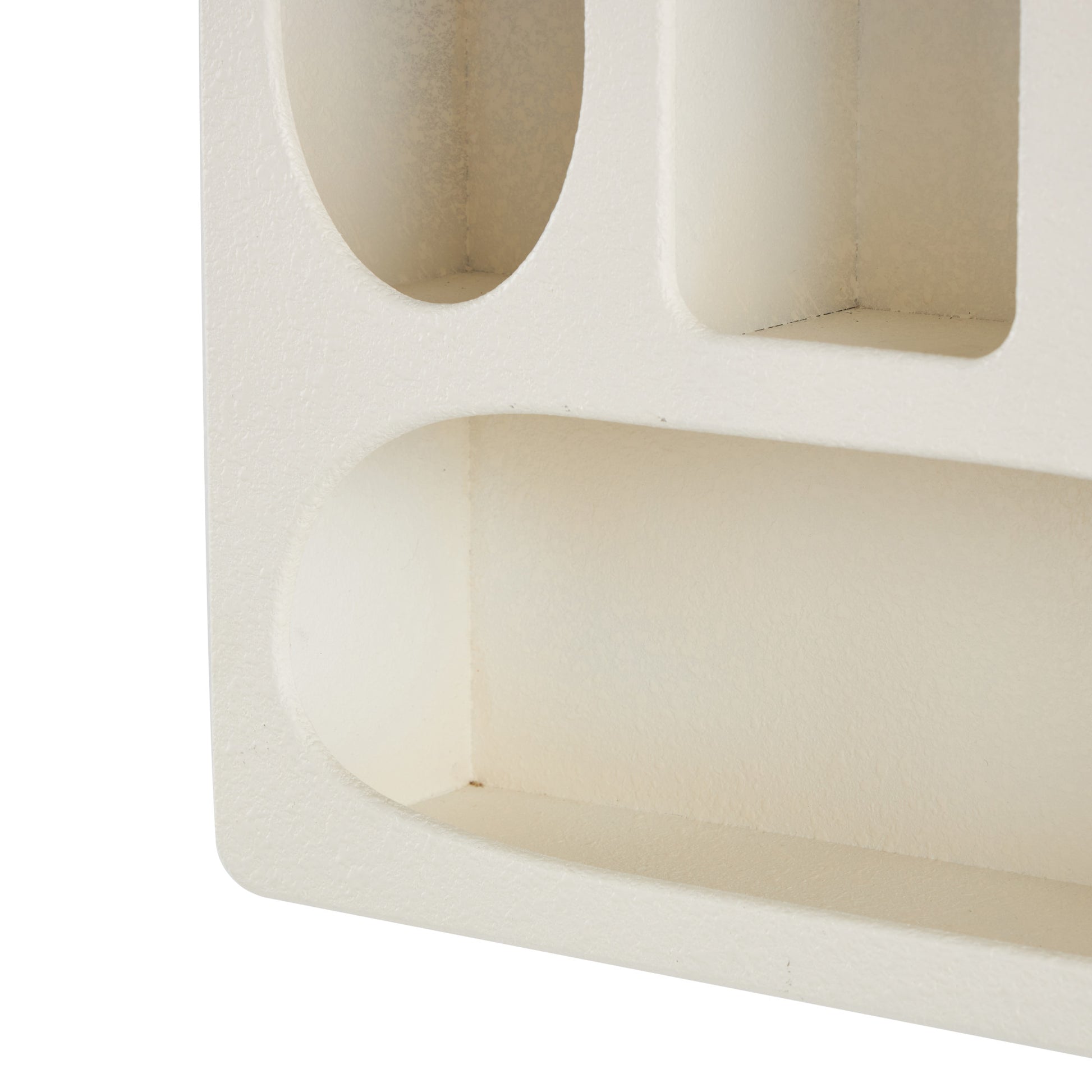 Geometric Wooden 4 Cubby Room Wall Shelf with Rounded Block Shapes